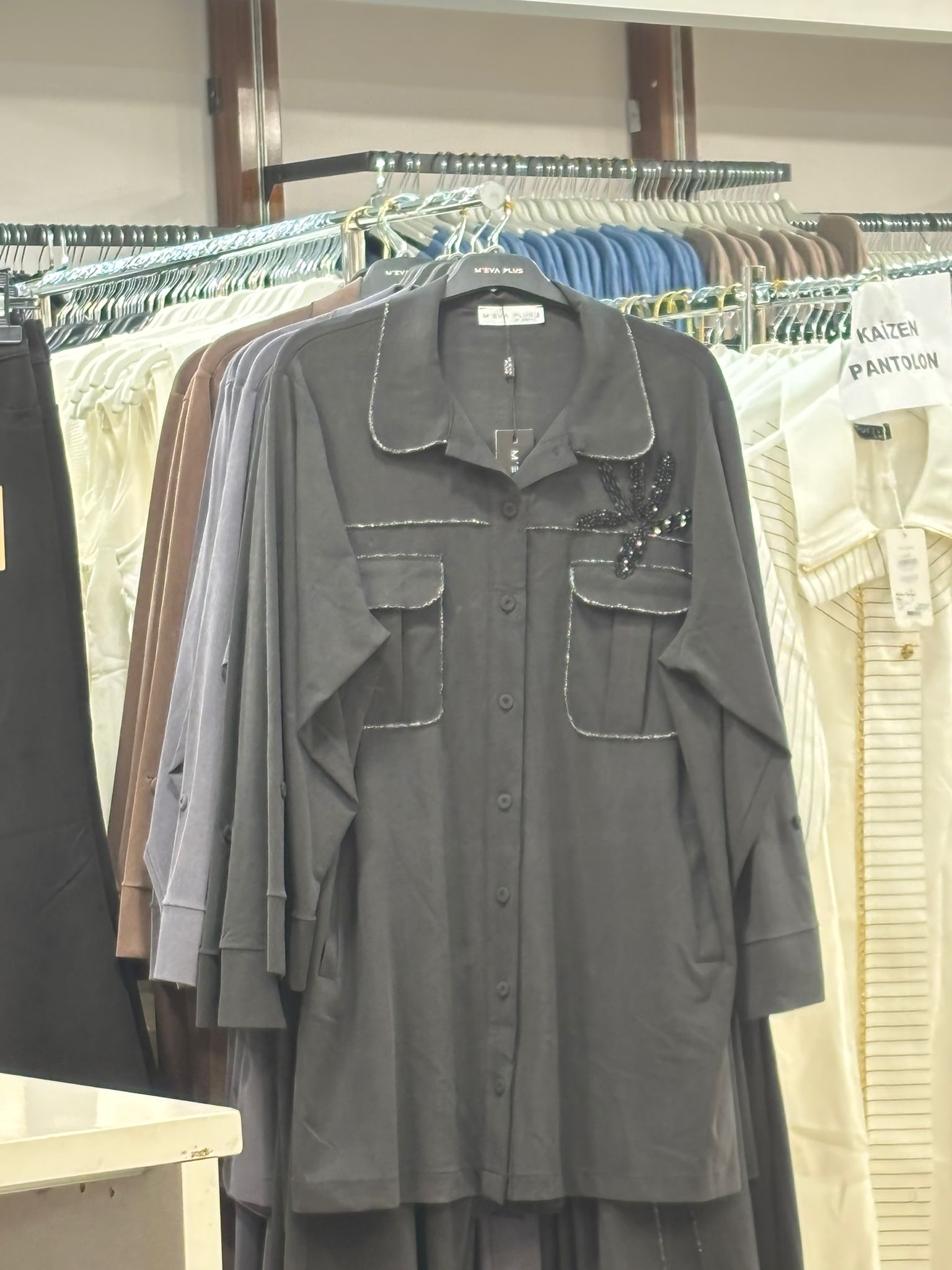 Tencel Cupra Tunik Tk Gri 1