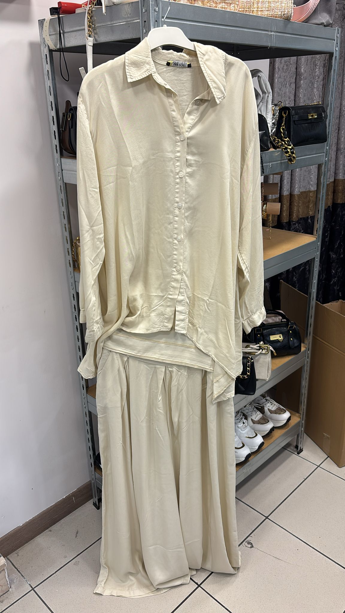 SEEMORE Osaka Tencel Takım Krem Rengi