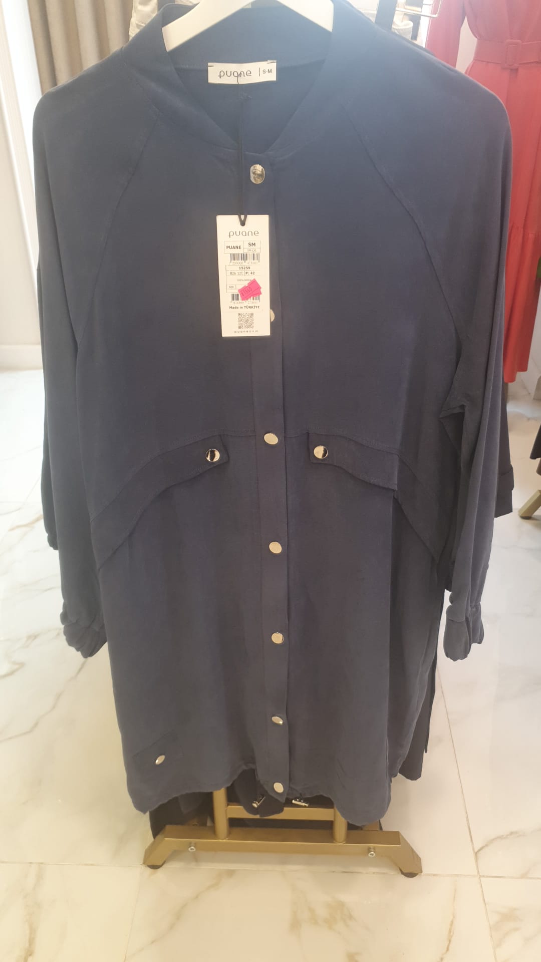 PUANE Gold Düğme Salaş Navy