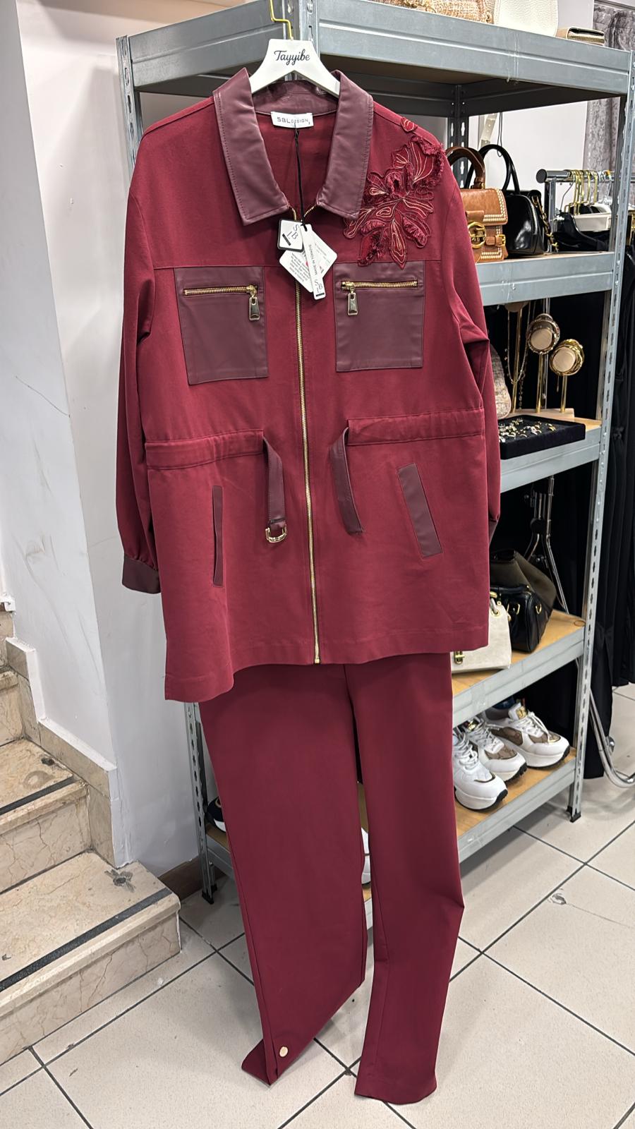 Cepli Çiçekli Tkm Bordo 1