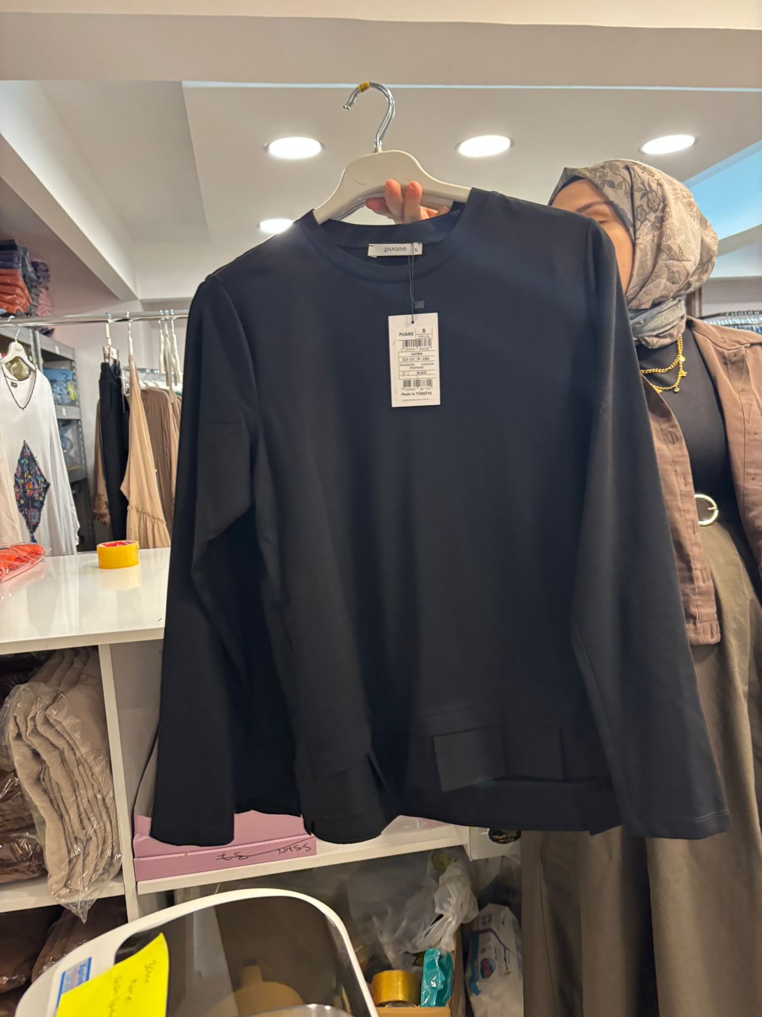PUANE Etek Üstü Tunik Beyaz