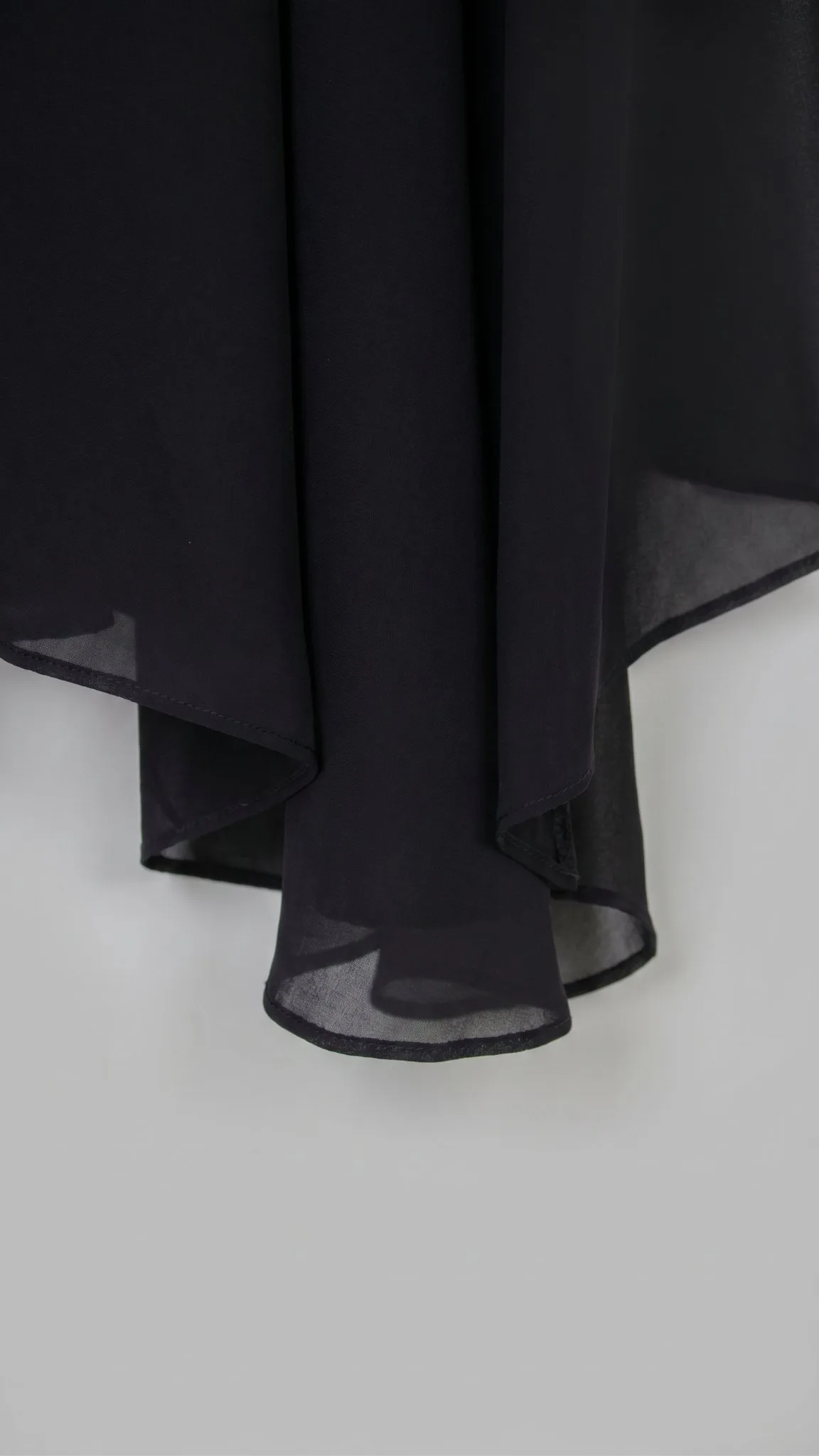 MANŞETLİ ŞİFON ABAYA Siyah 4