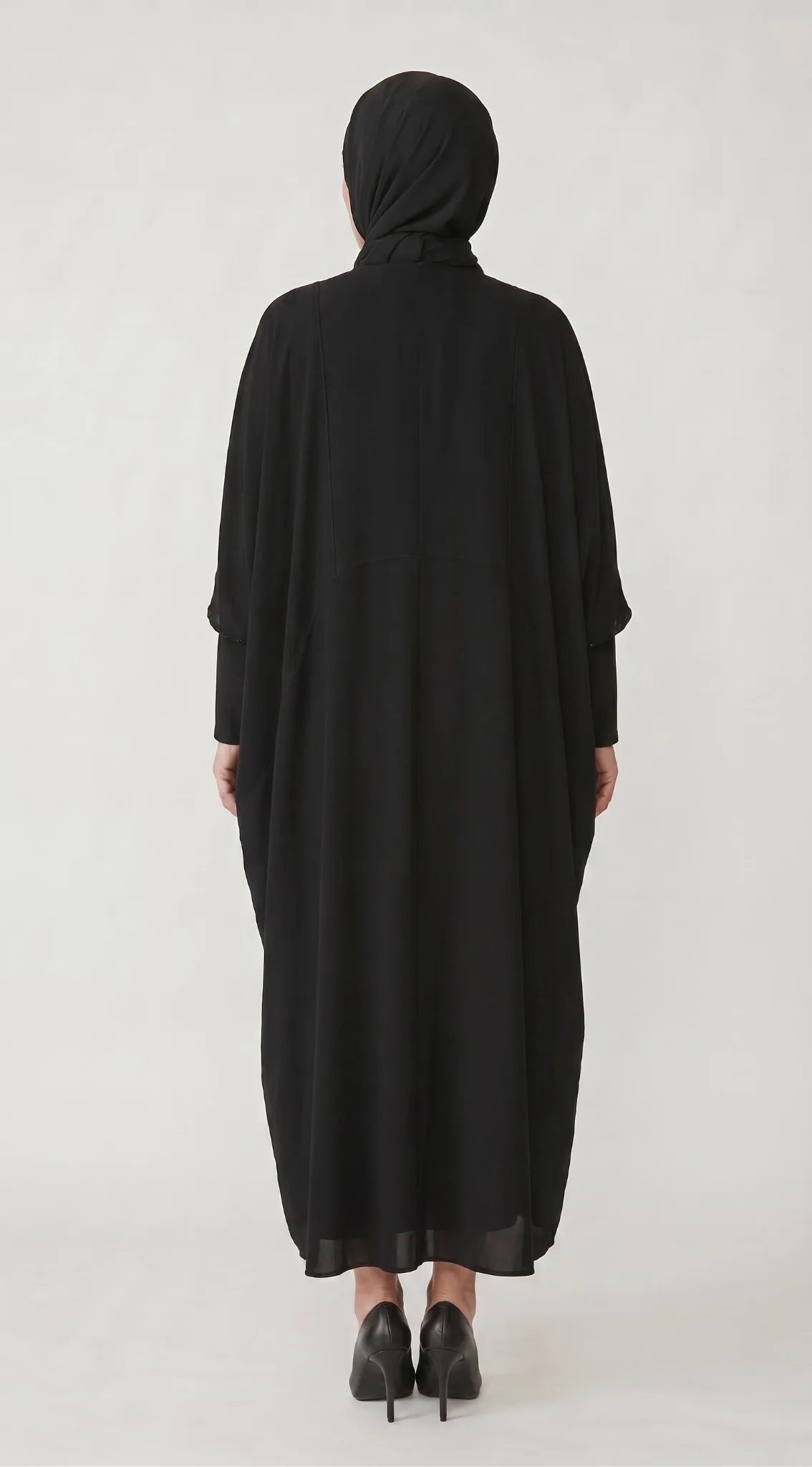 TAŞ İŞLEMELİ ABAYA Siyah 5
