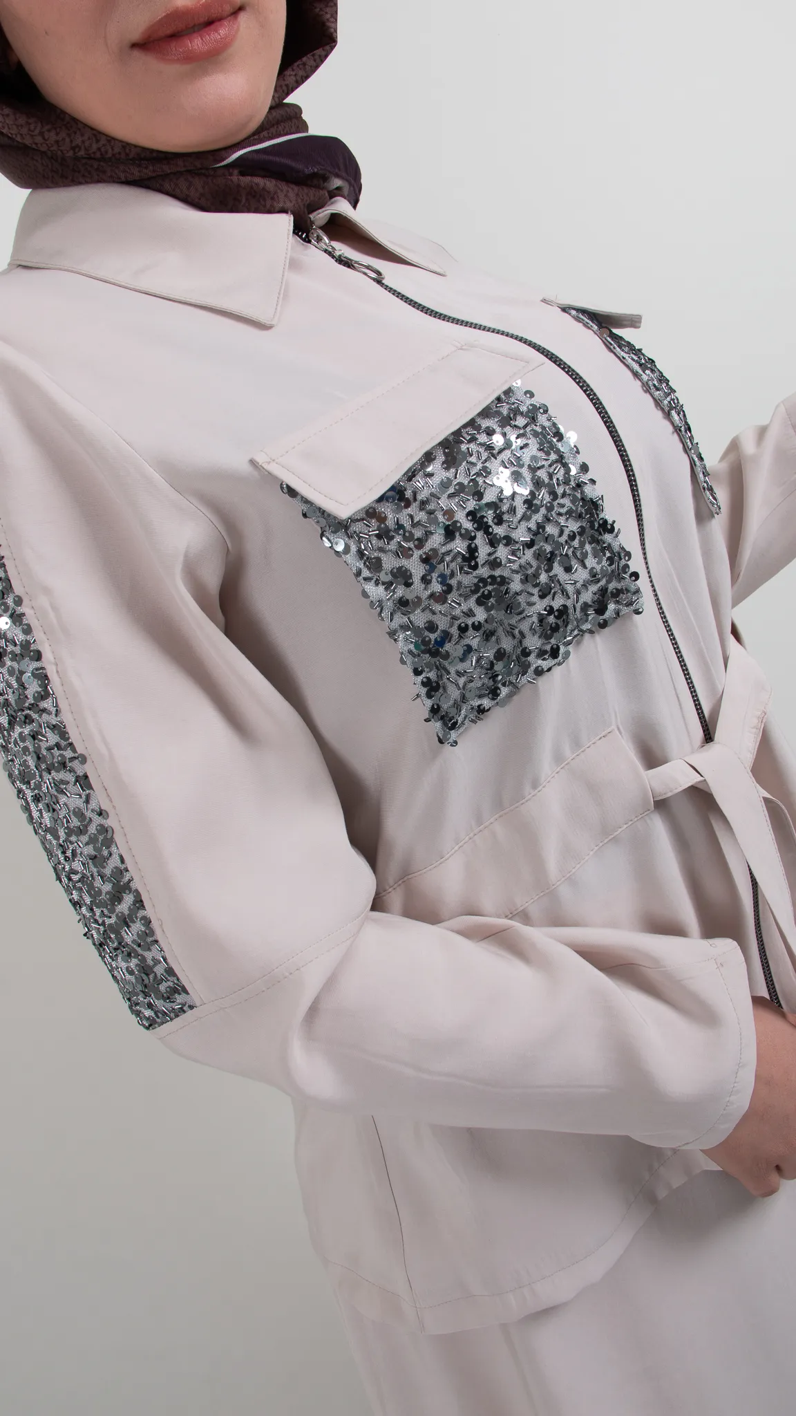 PUL PAYETLİ KLOŞ ETEK 2'Lİ TAKIM Bej 5