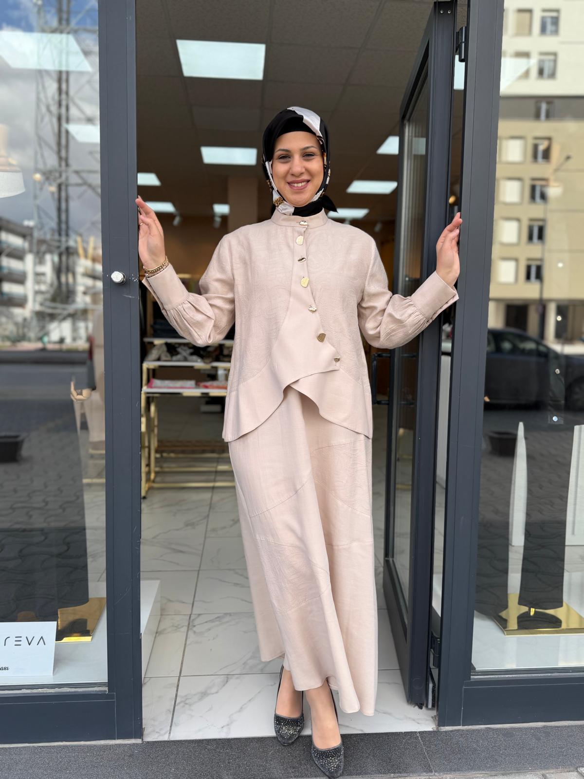 MEVA PLUS TENCEL JAKAR ELBİSE Taş