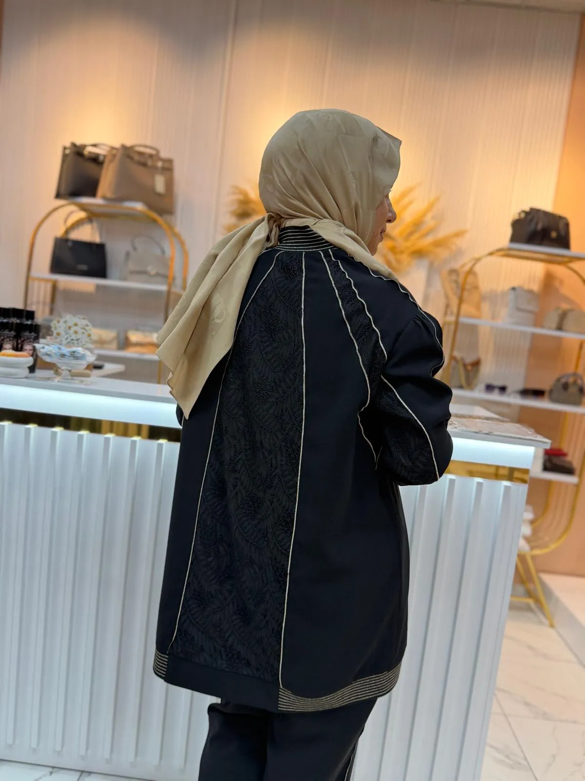 MEVA PLUS DANTEL KOMBİNLİ PANTOLONLU TAKIM Kahverengi 3