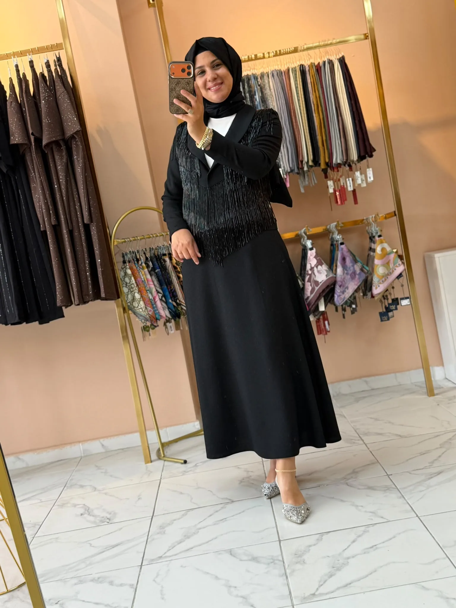 N'PRİVE KREP ETEKLİ TAKIM Siyah 3