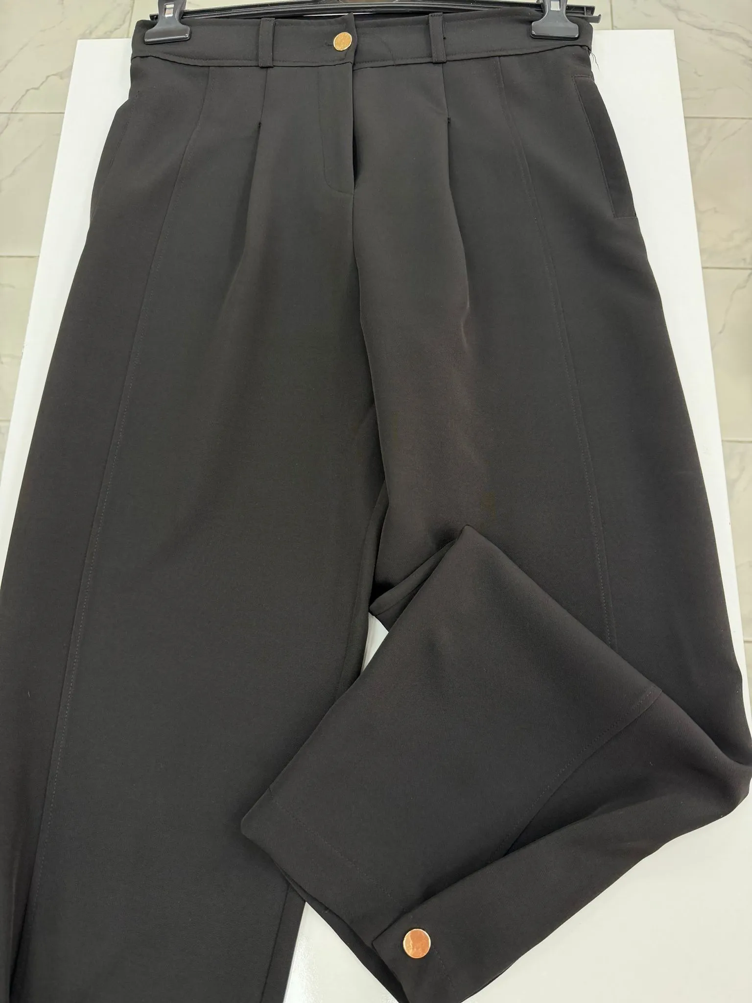 SALTA KUMAŞ ŞALVAR PANTOLON Siyah 2