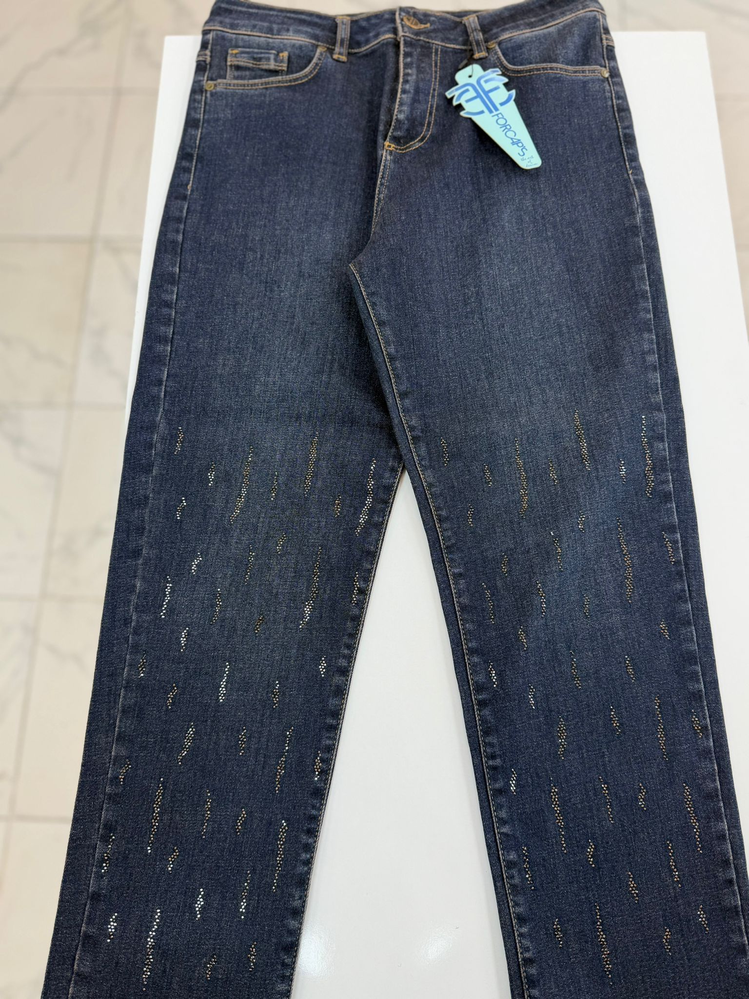 LACARTE FUL LİKRALI KOT PANTOLON Mavi