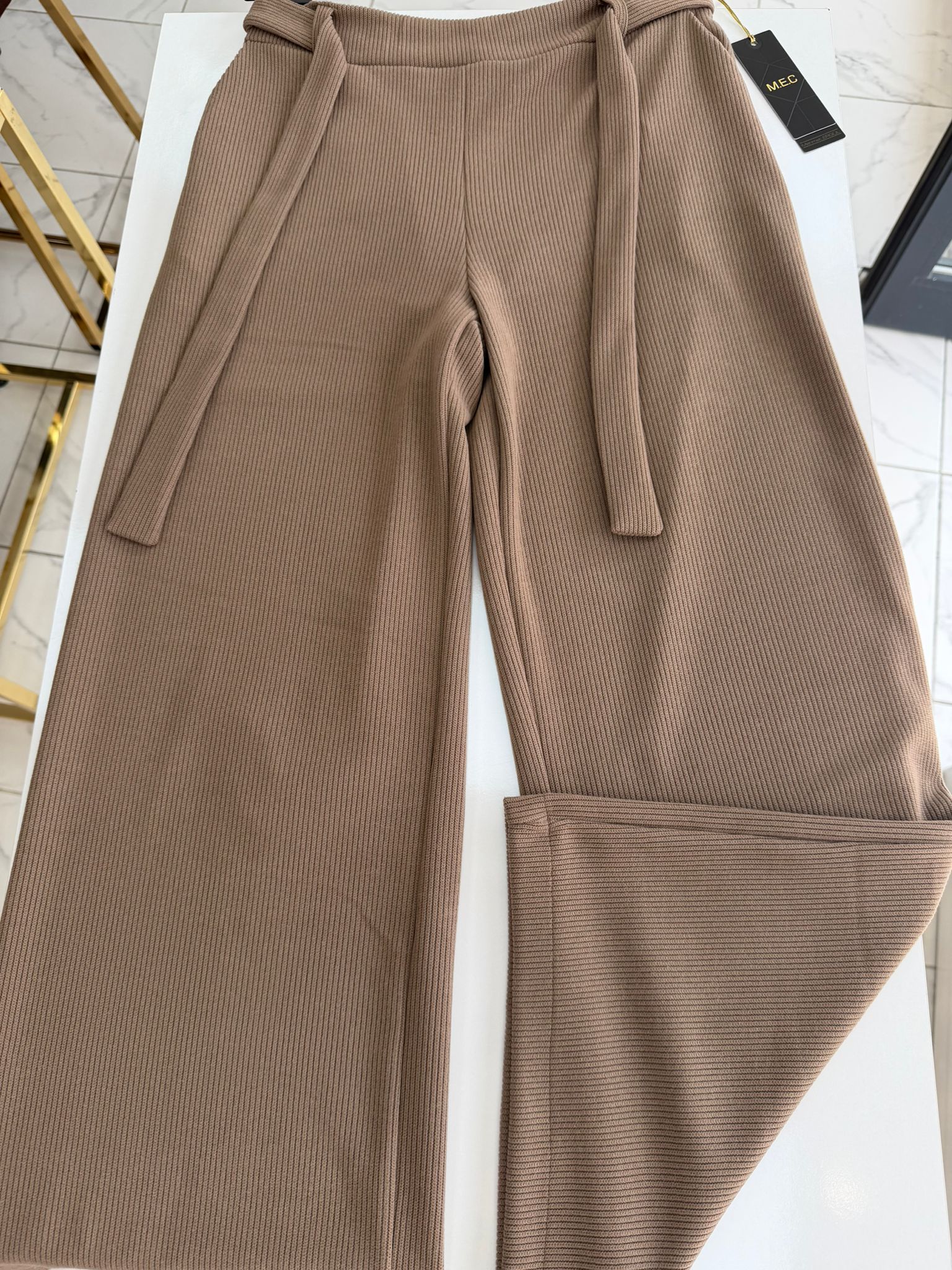 MEC İPEK ŞÖNİL PANTOLON Taş