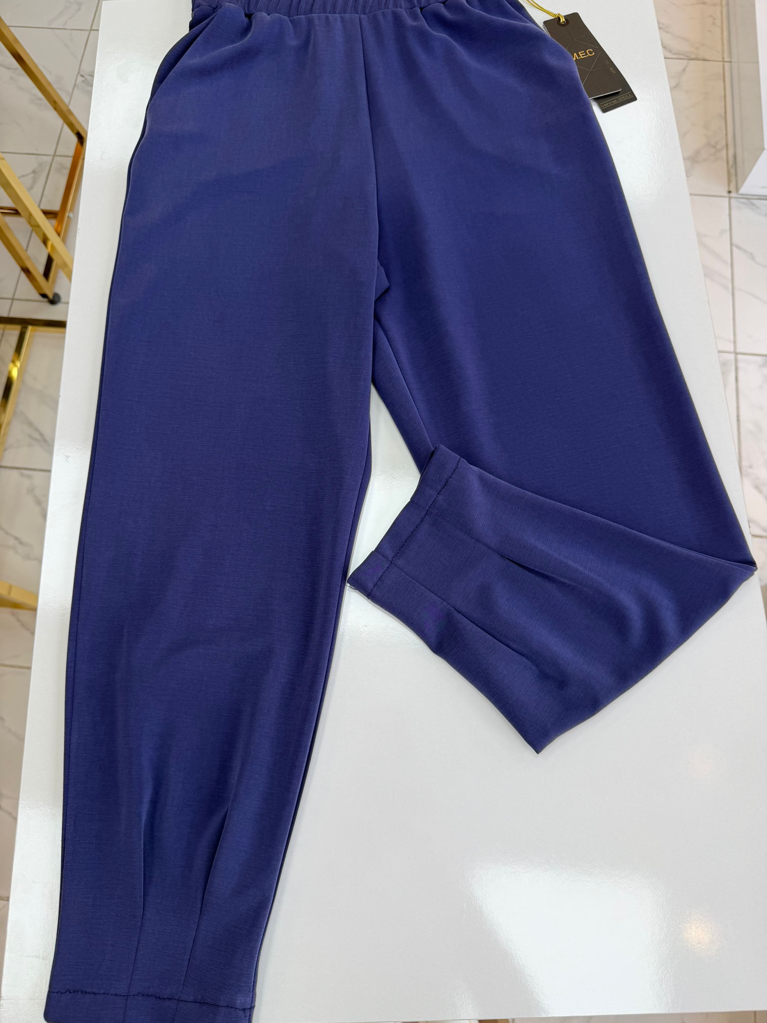 MEC İPEK BAMBU ŞALVAR PANTOLON Indigo