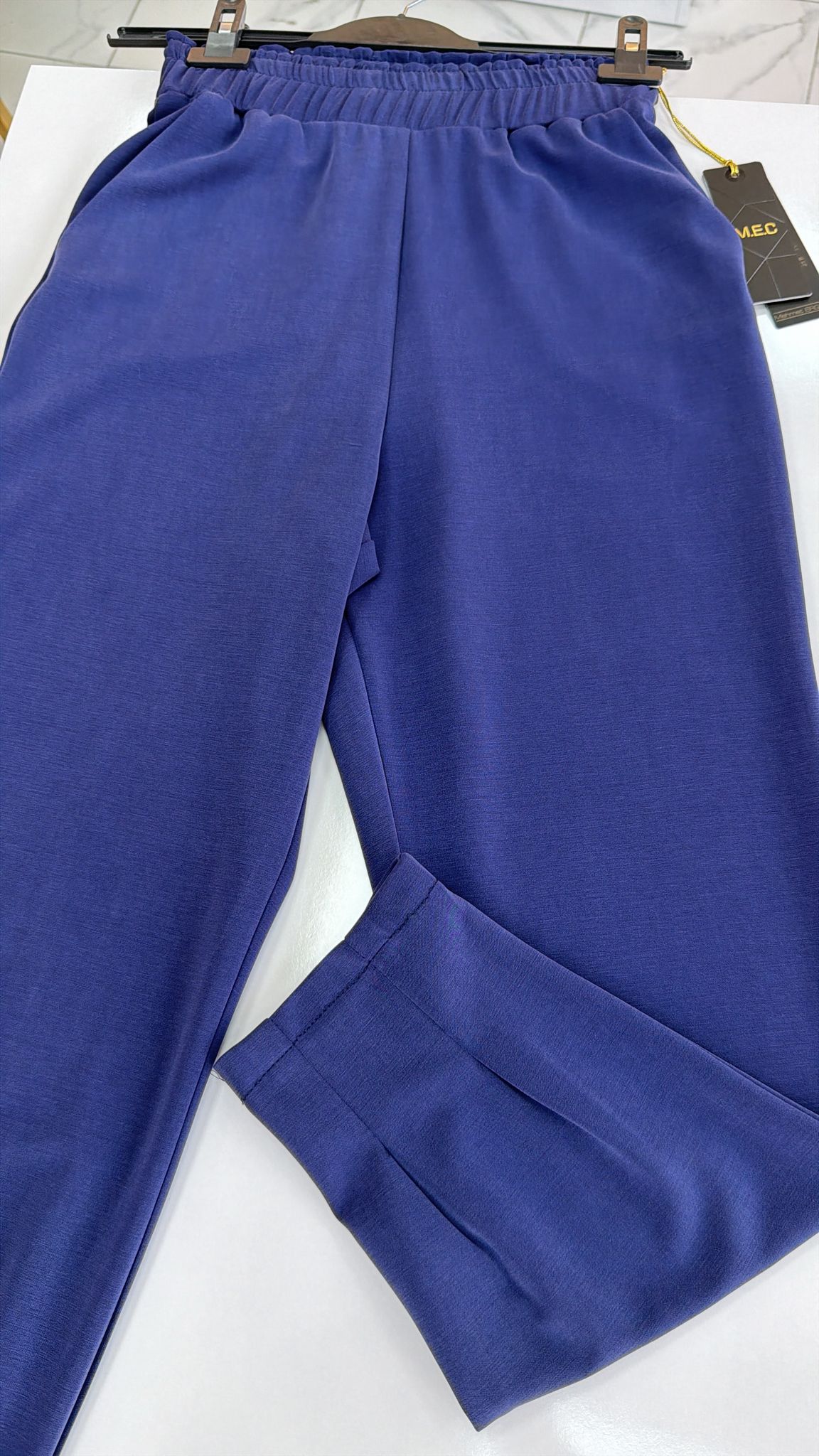 İPEK BAMBU ŞALVAR PANTOLON Indigo 2