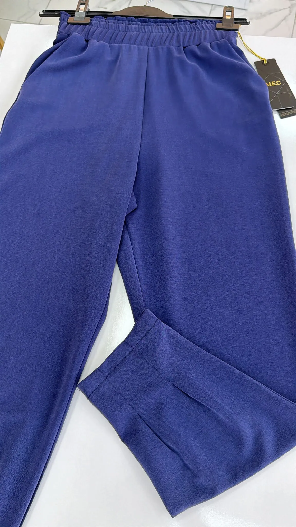İPEK BAMBU ŞALVAR PANTOLON Indigo 2