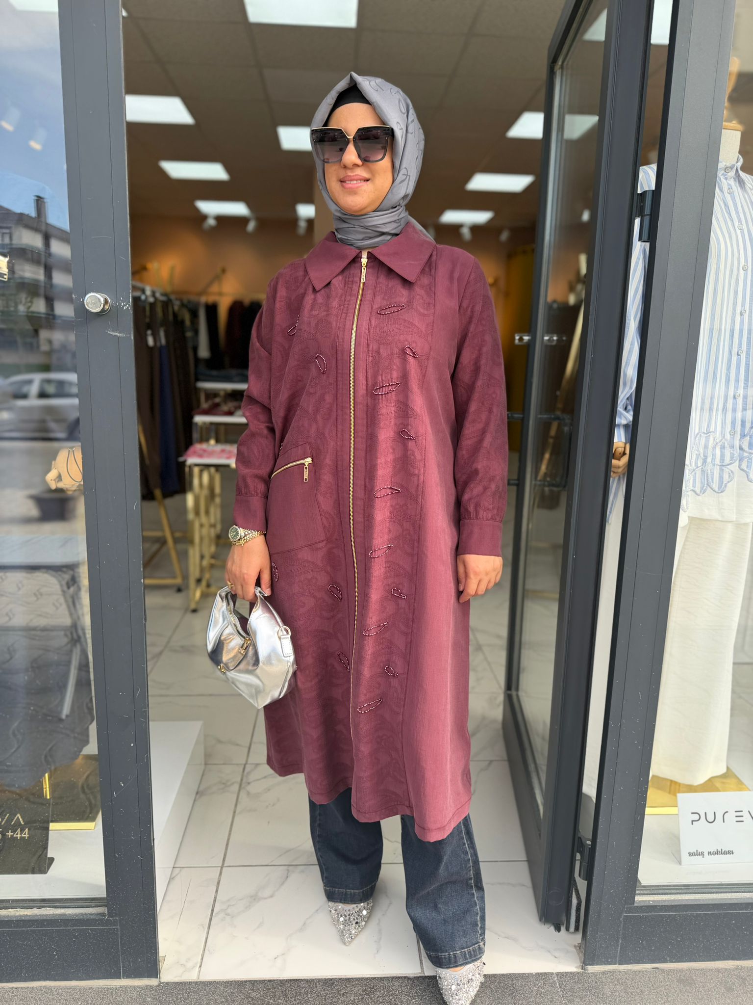MEVA PLUS KETEN TENCEL KAP Bordo