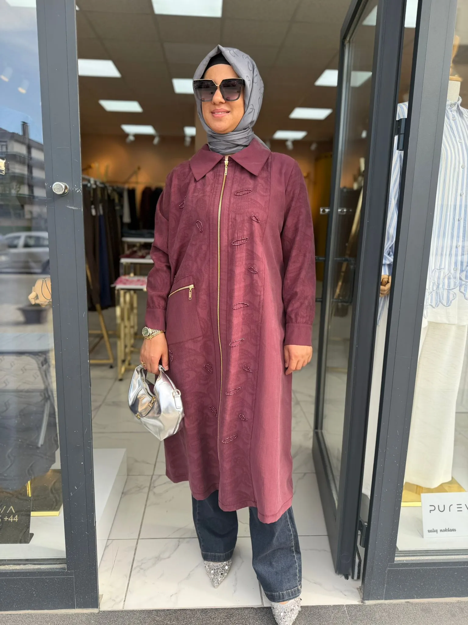 MEVA PLUS KETEN TENCEL KAP Bordo