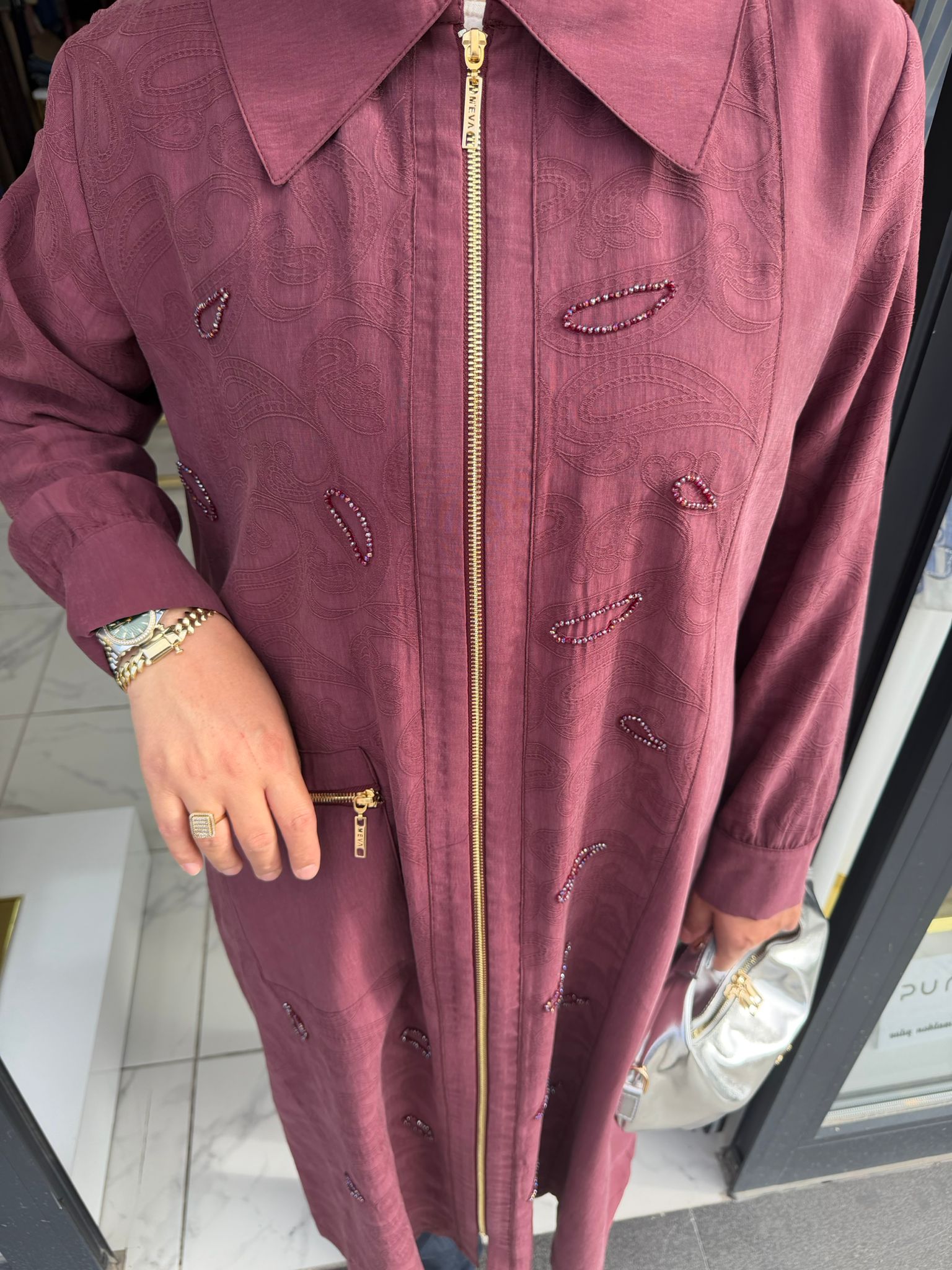 MEVA PLUS KETEN TENCEL KAP Bordo 3