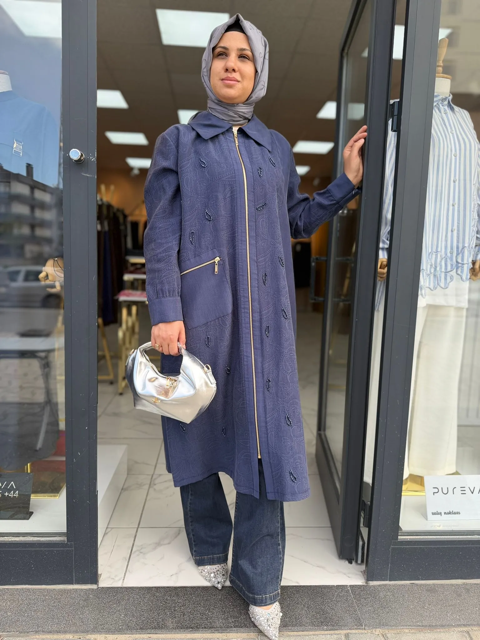 MEVA PLUS KETEN TENCEL KAP Lacivert