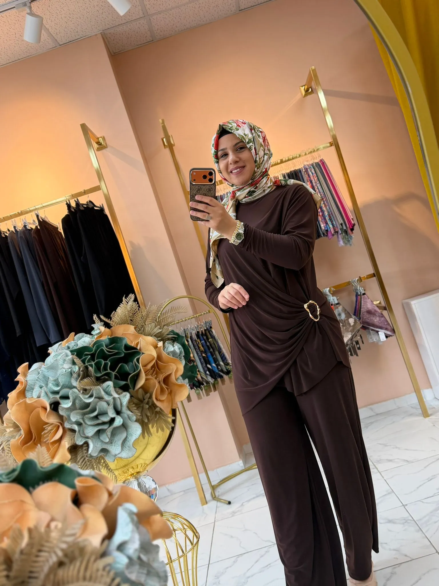 AFİLLİ YANI  TOKALI SANDY TAKIM Kahverengi