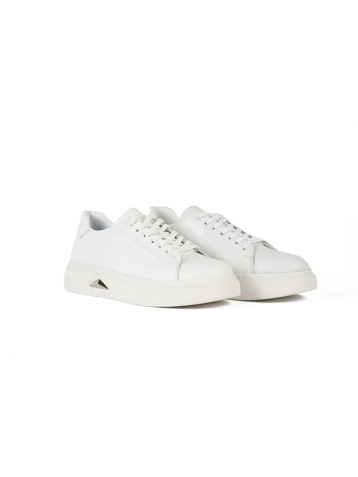 İthal taban Cilt deri sneaker Beyaz 3