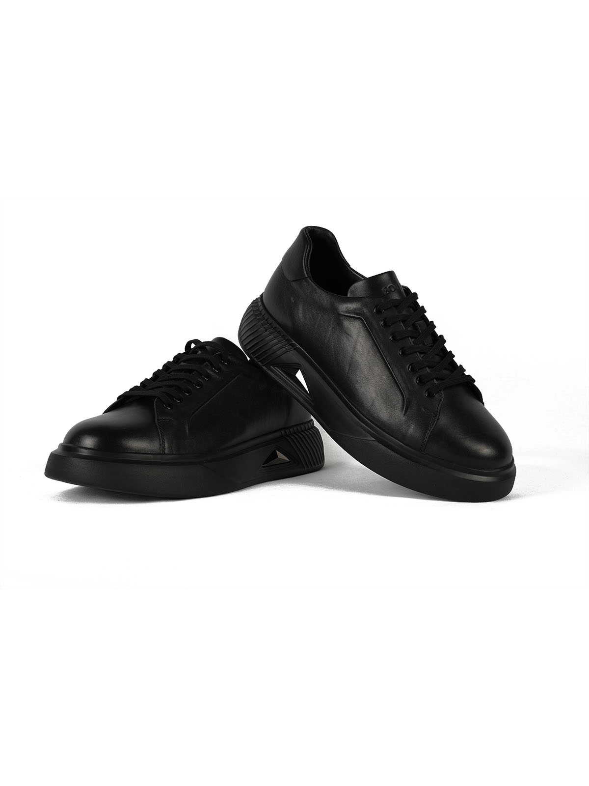 İthal taban Cilt deri sneaker Siyah 3