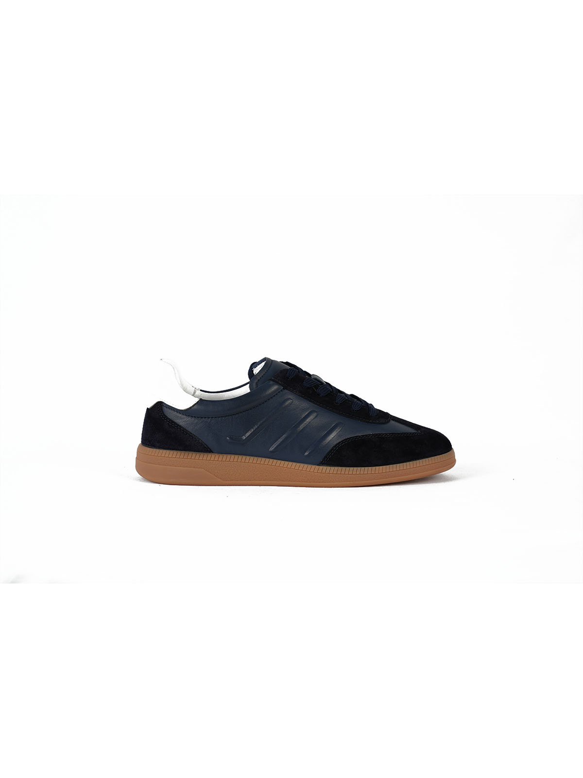 CARFIER Eva Taban Cilt Deri Sneaker Lacivert