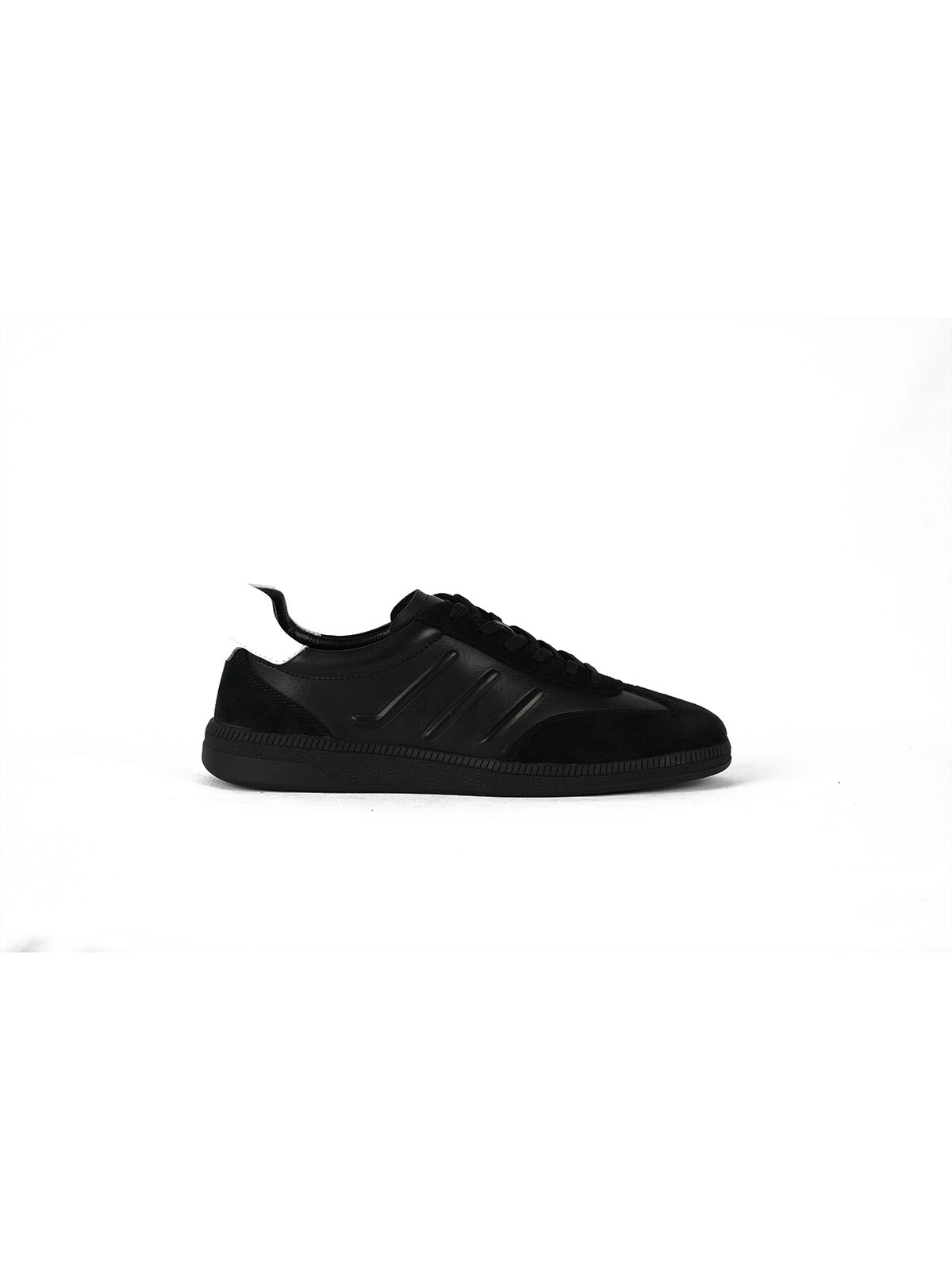CARFIER Eva Taban Cilt Deri Sneaker Siyah