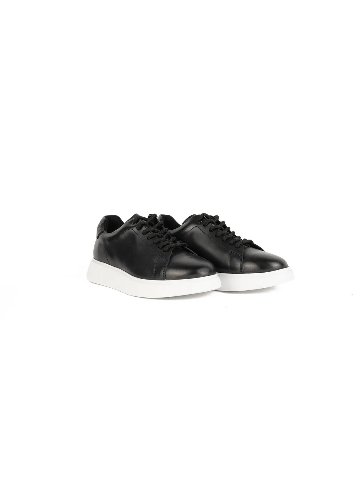 Eva Taban Cilt Deri Sneaker Siyah 2