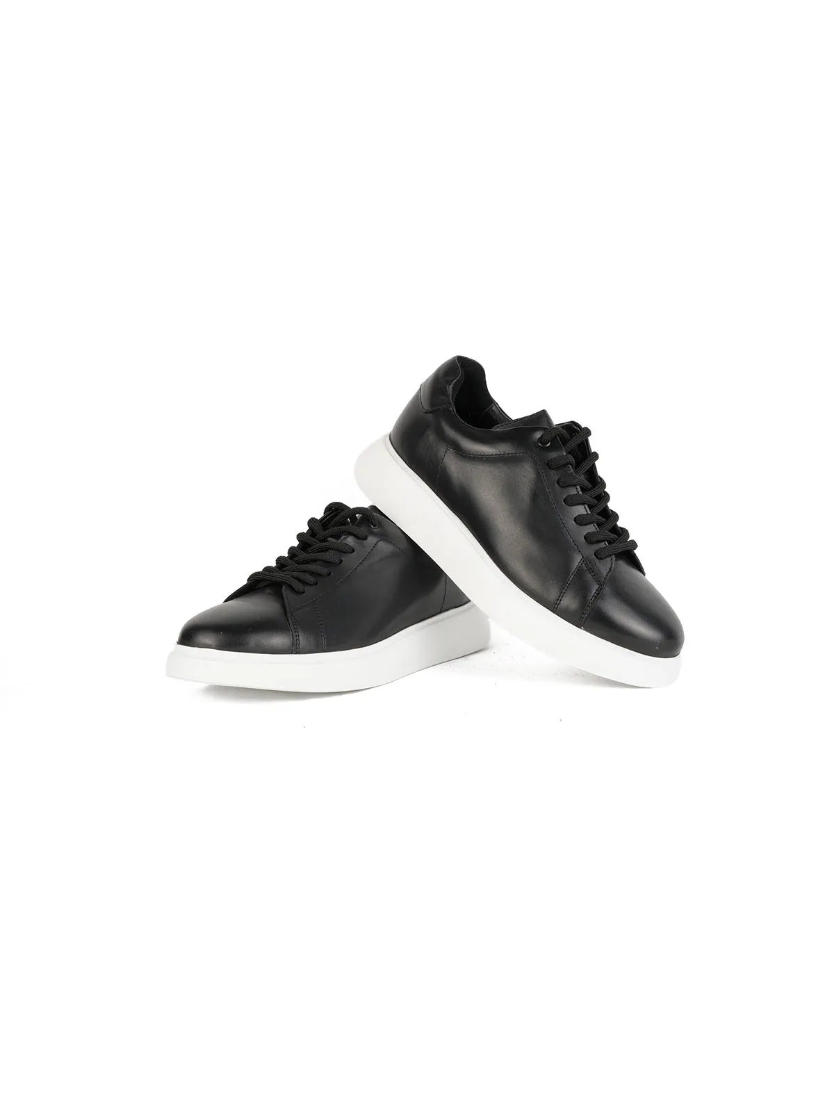Eva Taban Cilt Deri Sneaker Siyah 3