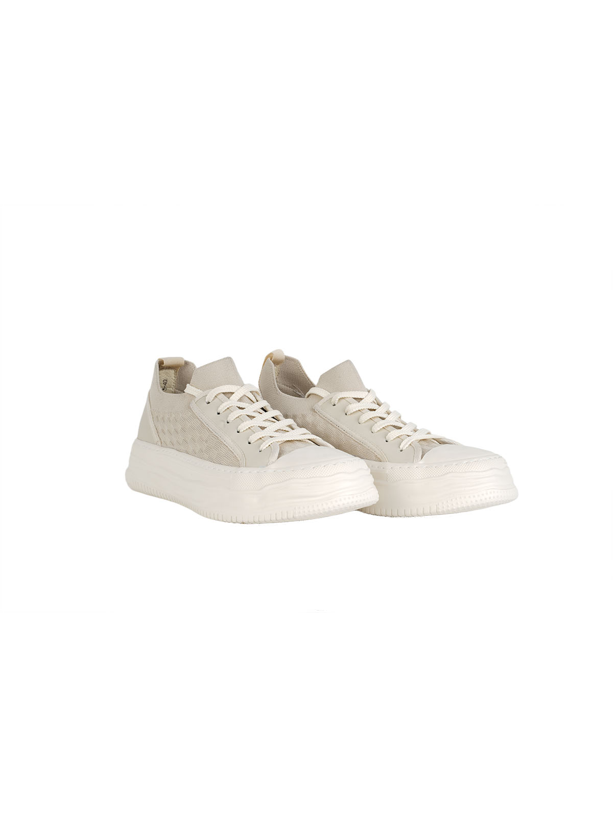 İthal Taban Triko Örgü Sneaker Bej 2