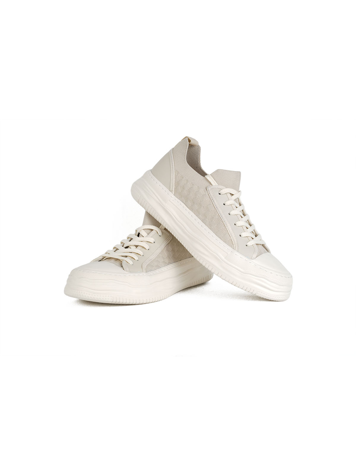 İthal Taban Triko Örgü Sneaker Bej 3