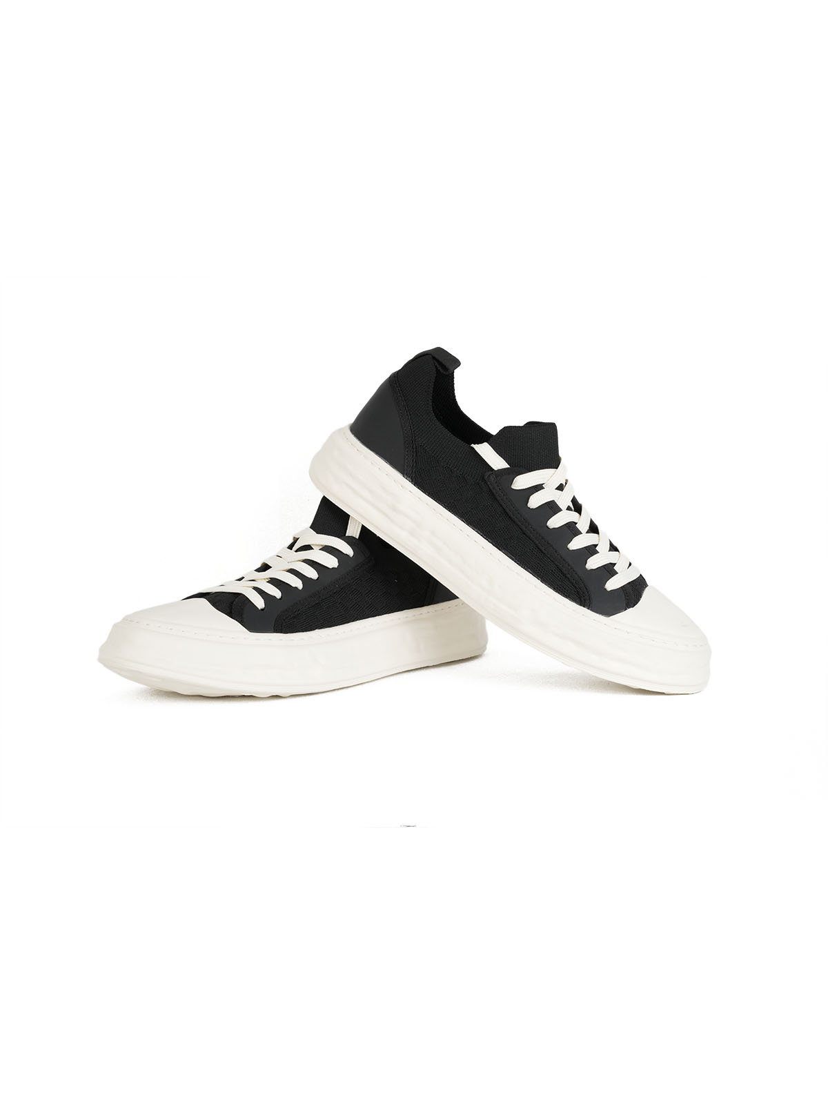 İthal Taban Triko Örgü Sneaker Siyah 3