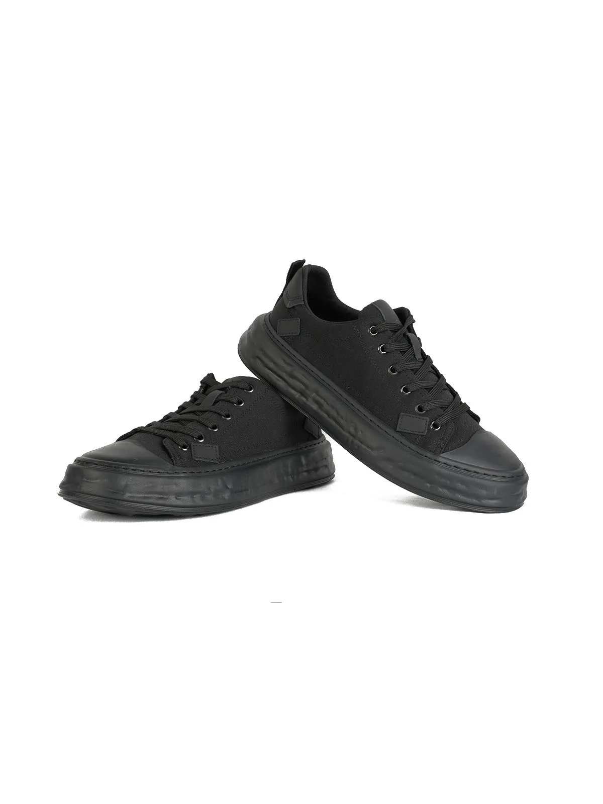 İthal Taban Triko Sneaker Siyah 3