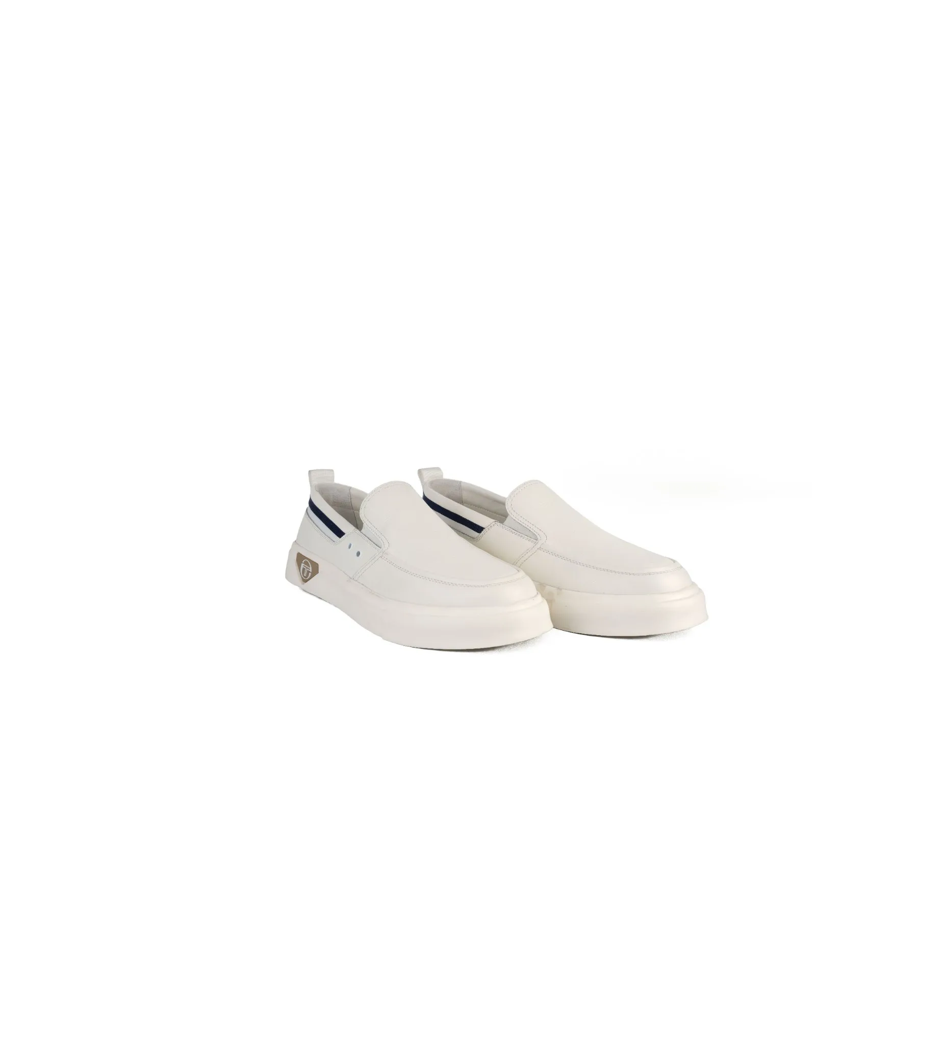 İthal Taban Cilt Deri Loafer Beyaz 2