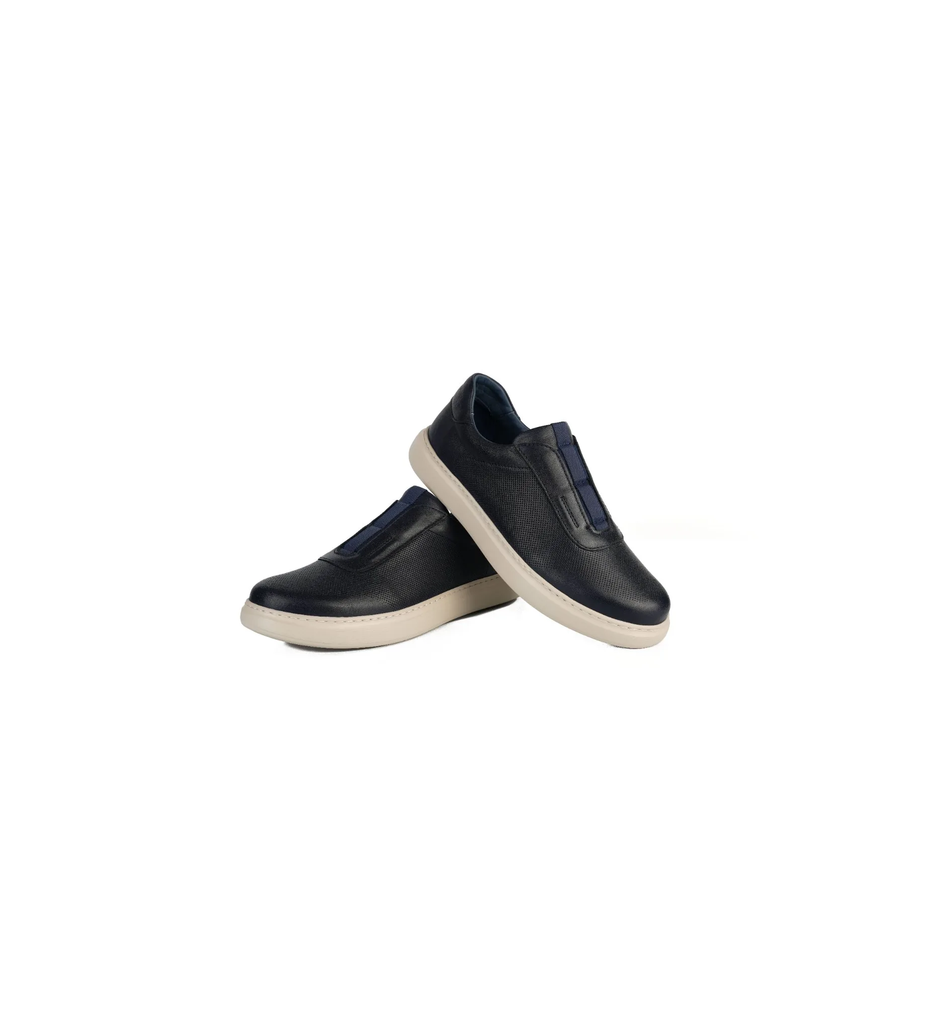 İthal Taban Cilt Deri Sneaker Lacivert 3
