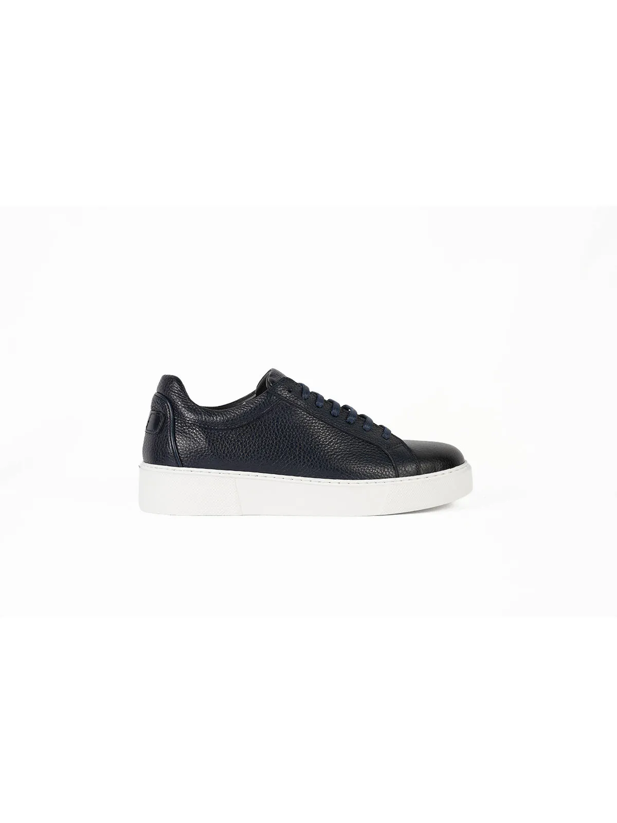 Eva Taban Floter Deri Sneaker Lacivert