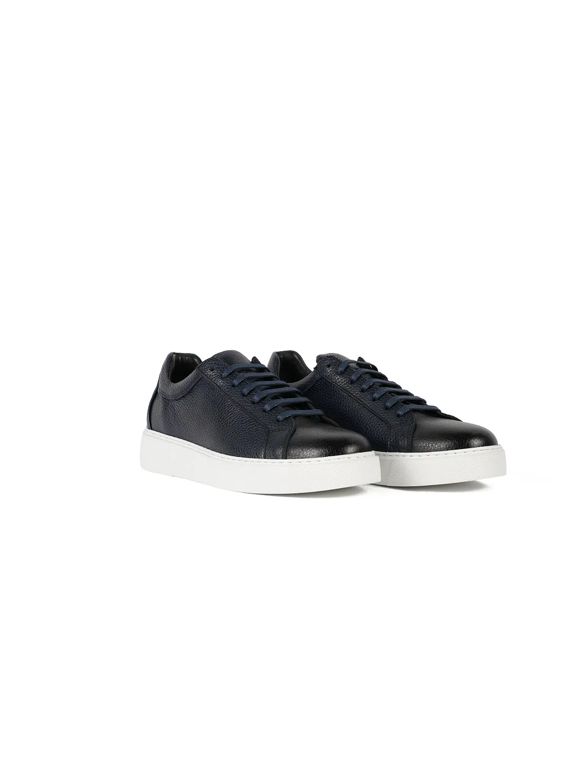 Eva Taban Floter Deri Sneaker Lacivert 2