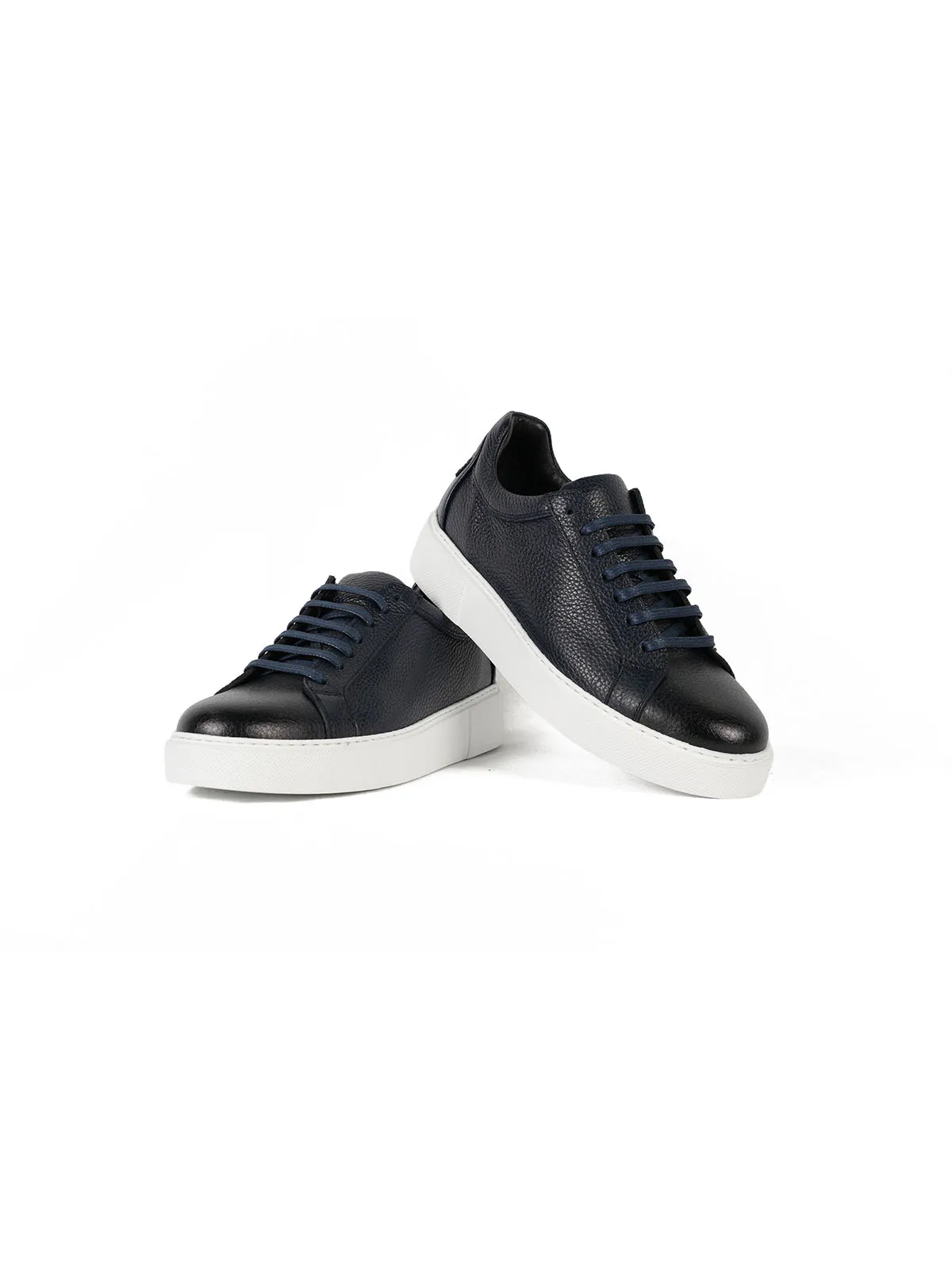 Eva Taban Floter Deri Sneaker Lacivert 3