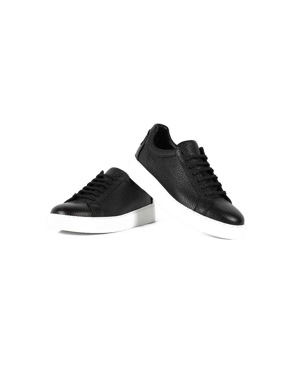 Eva Taban Floter Deri Sneaker Siyah 3