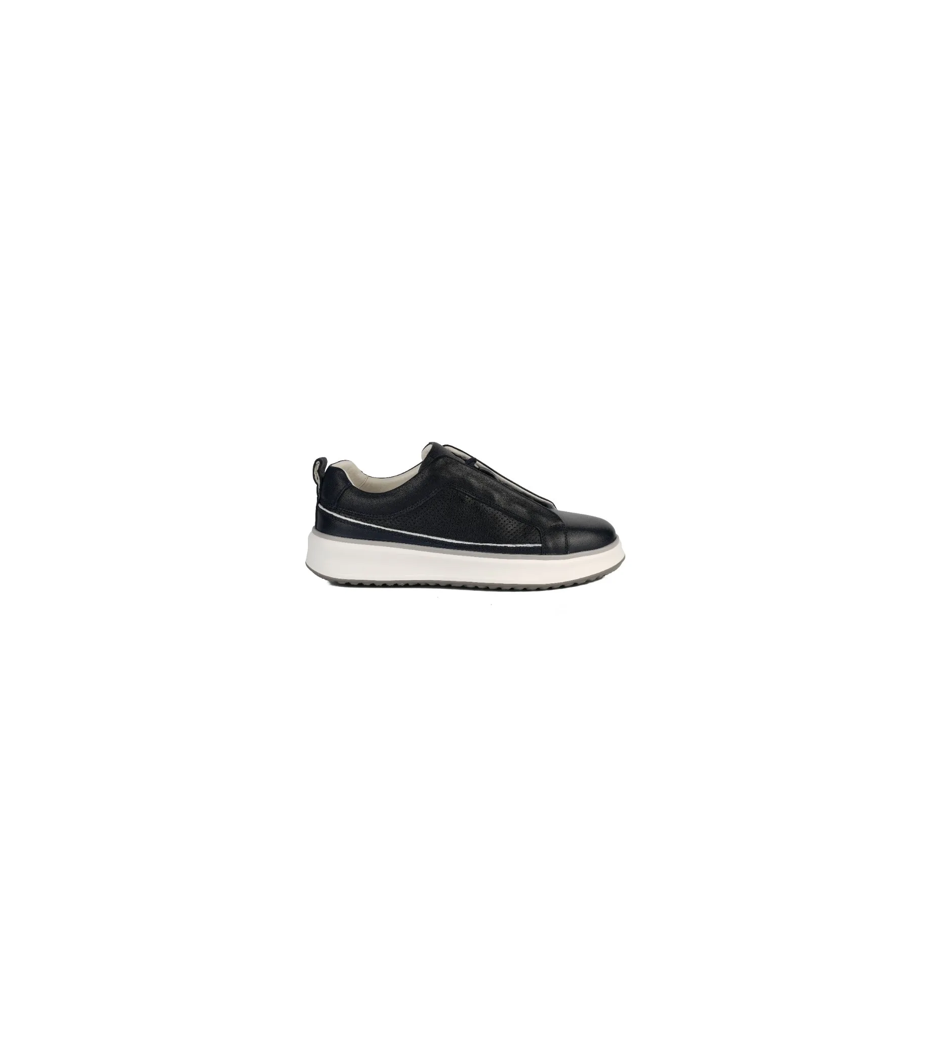 Eva Taban Cilt Deri Sneaker Lacivert