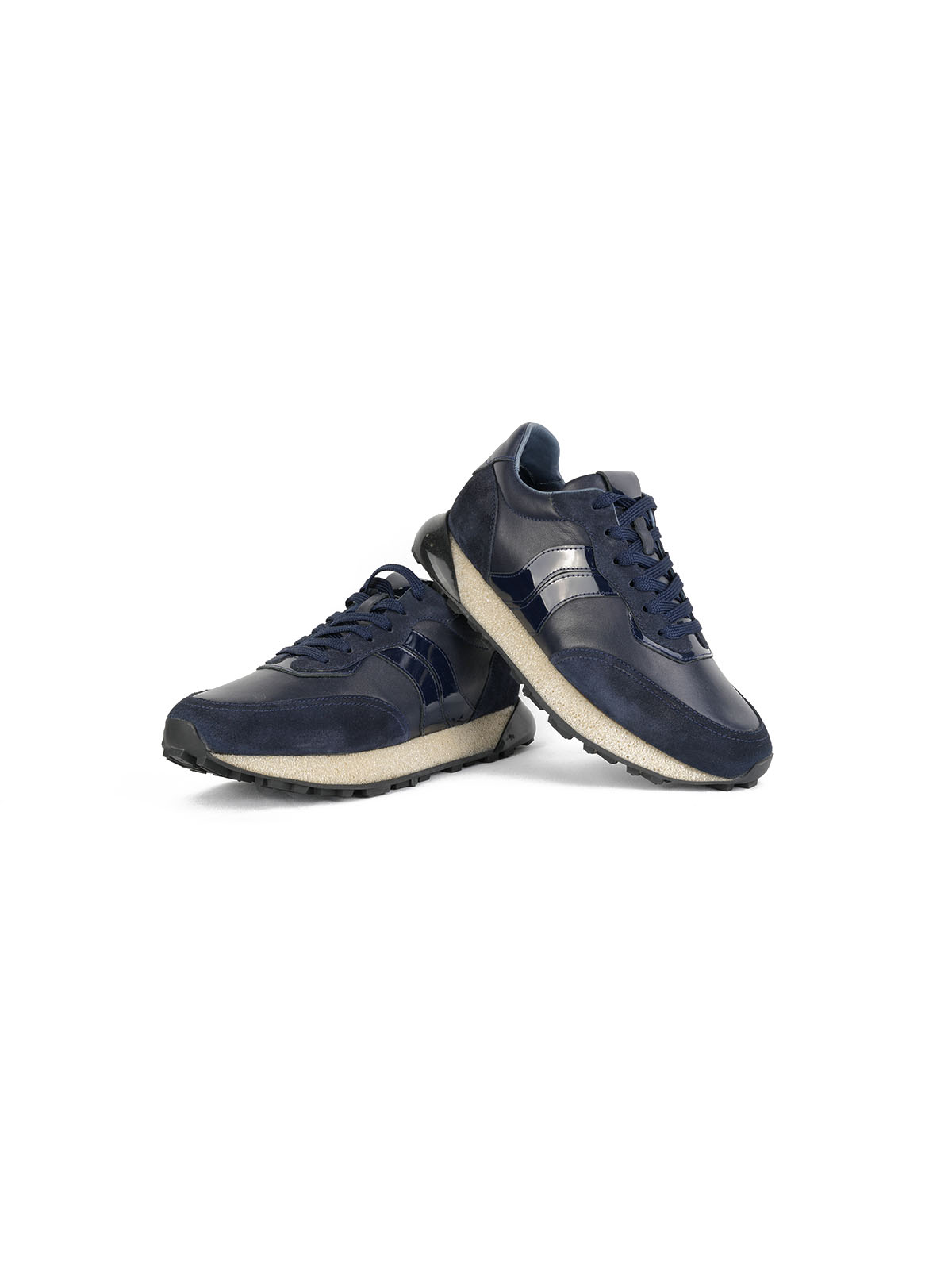 İthal Taban Cild Deri Sneaker Lacivert 5