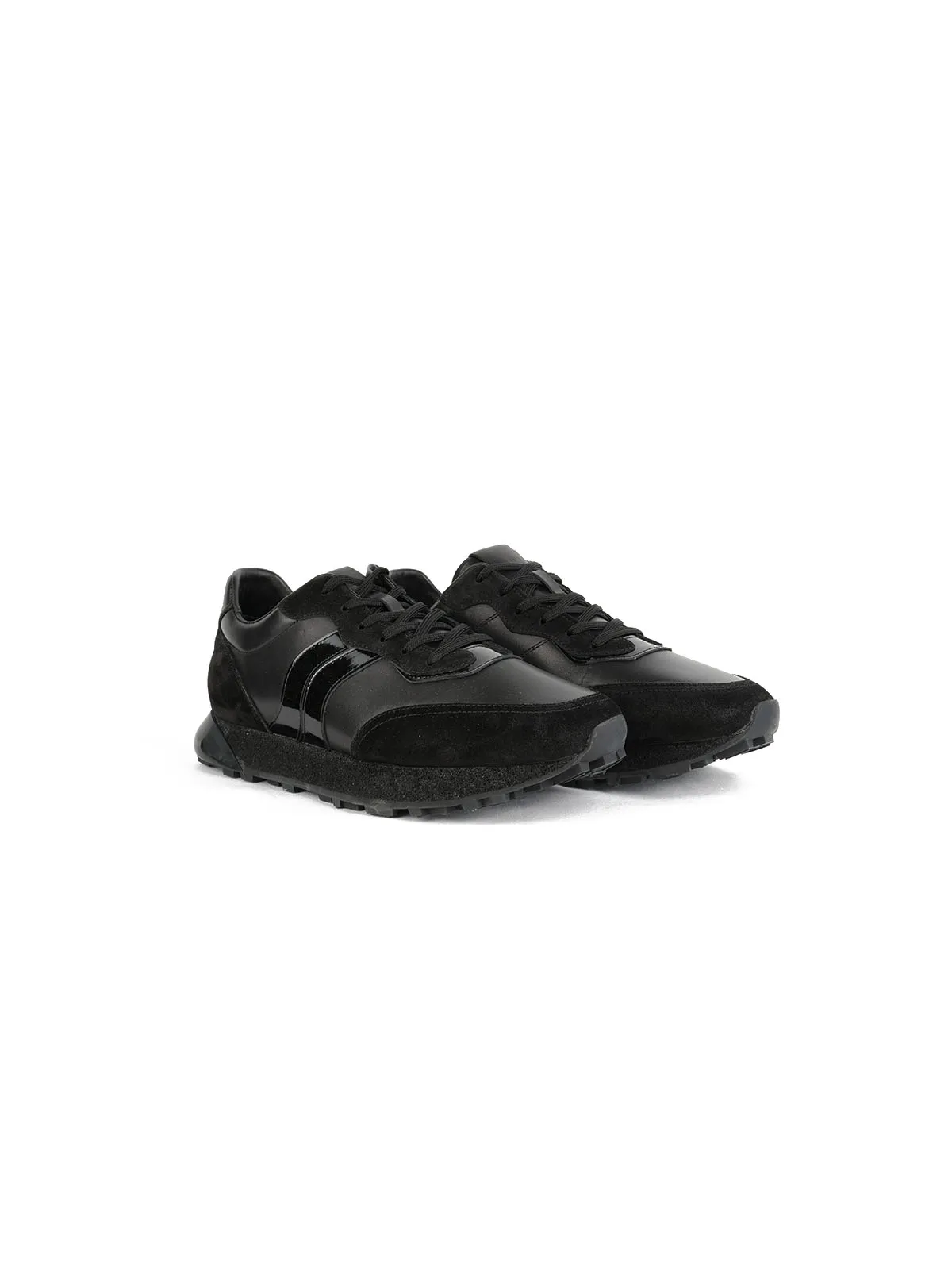 İthal Taban Cild Deri Sneaker Siyah 2