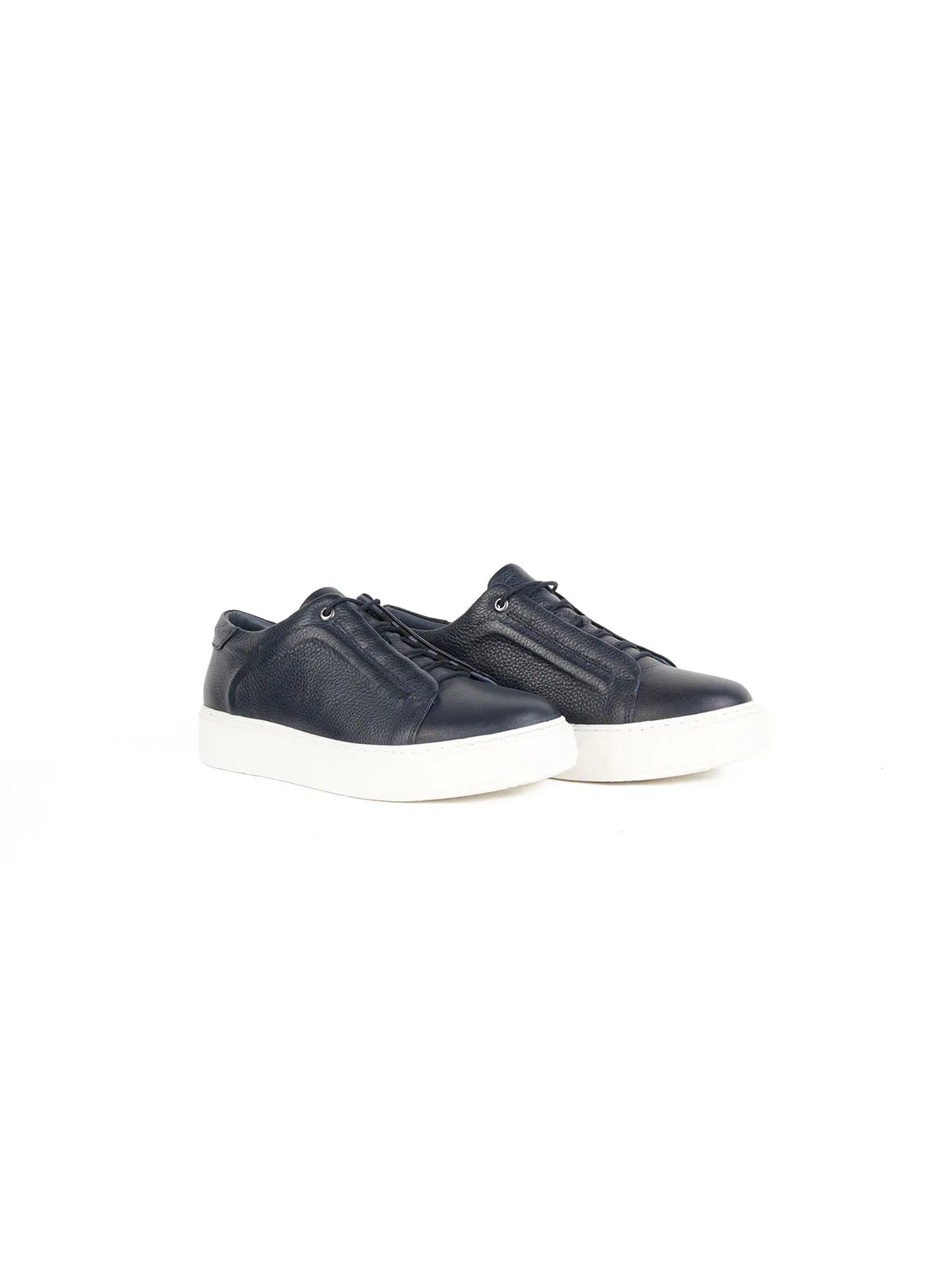 Eva Taban Floter Deri Sneaker Lacivert 2