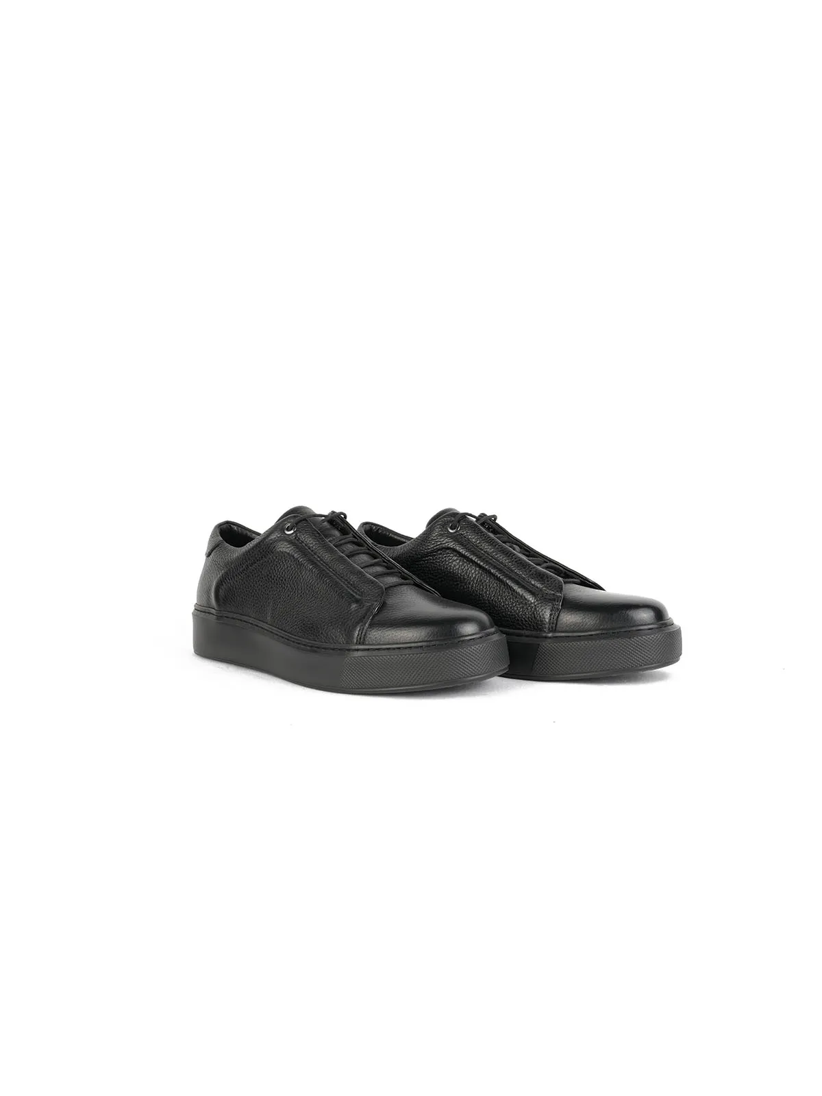 Eva Taban Floter Deri Sneaker Siyah 2