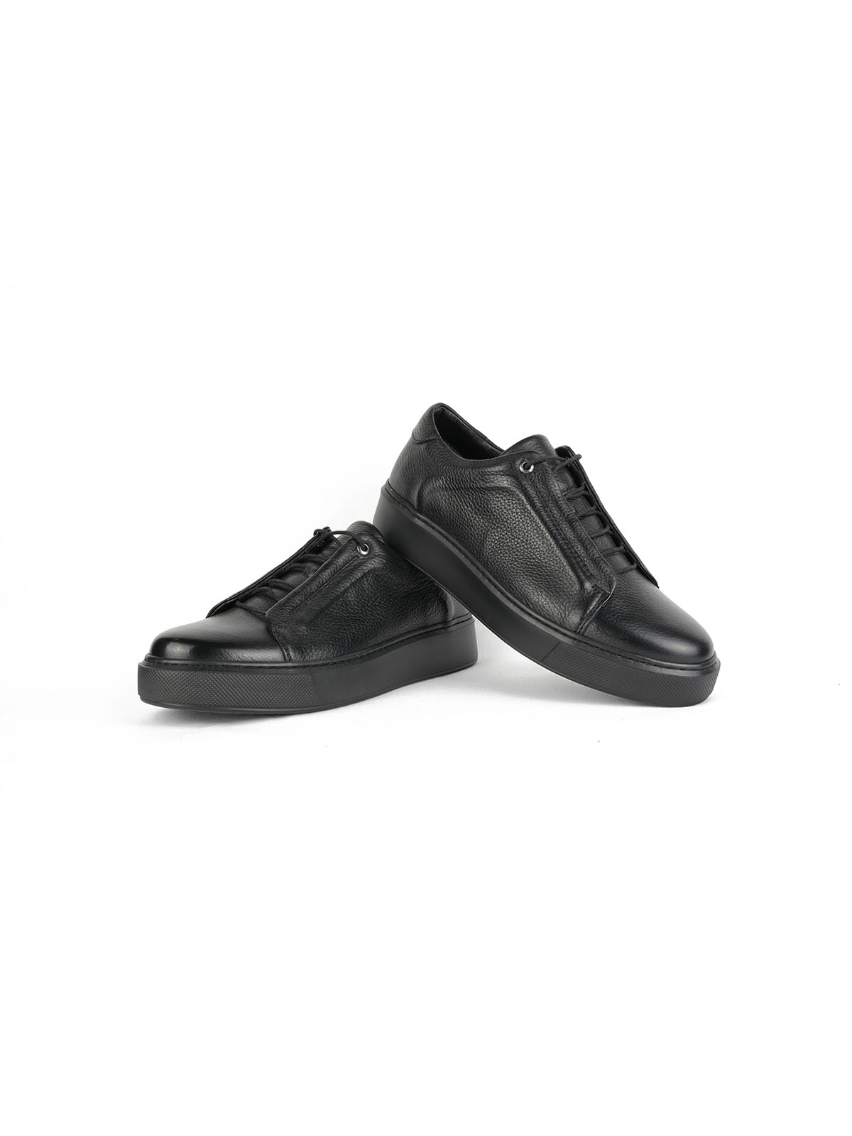 Eva Taban Floter Deri Sneaker Siyah 3