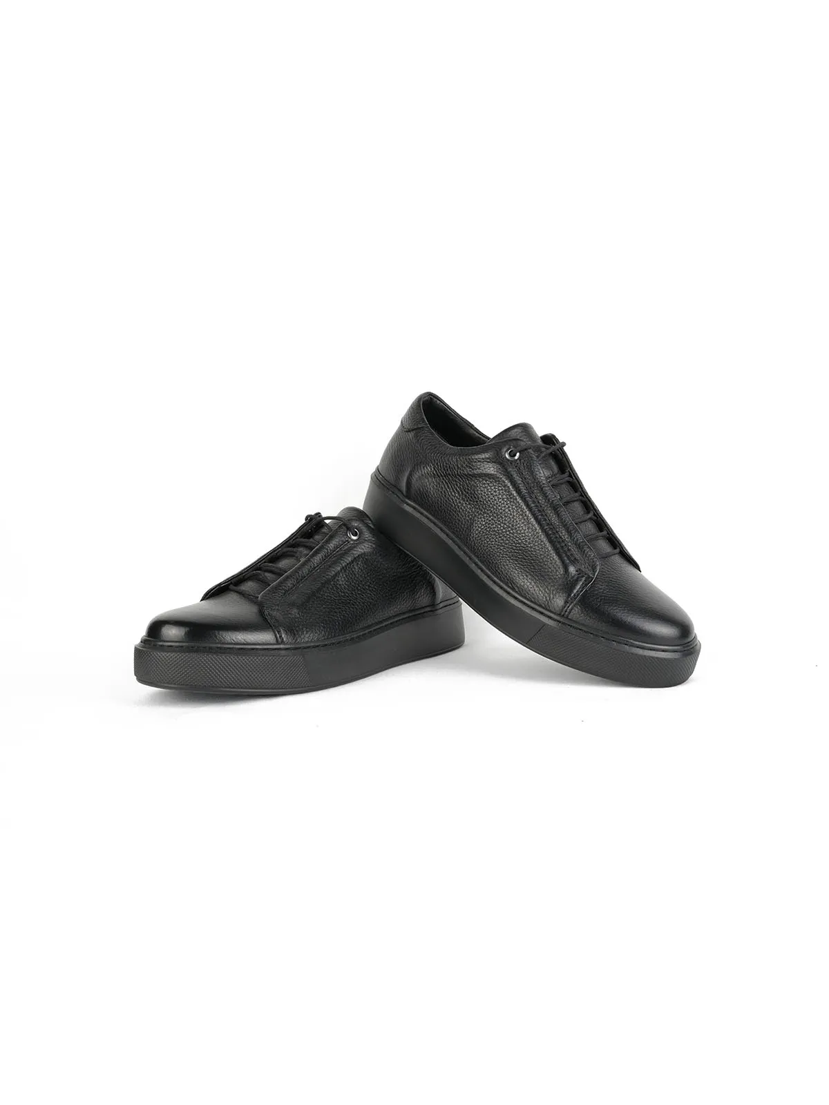 Eva Taban Floter Deri Sneaker Siyah 3