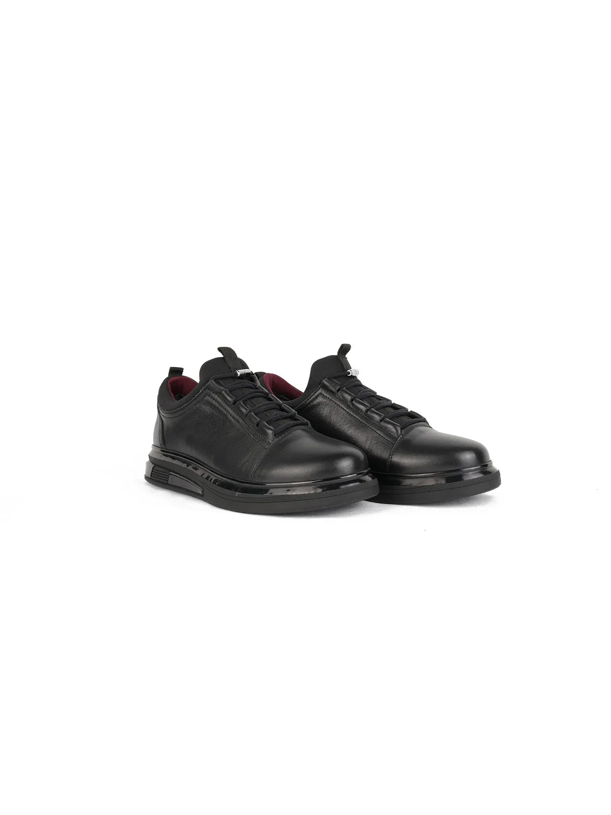 İthal Taban Cilt Deri Sneaker Siyah 2