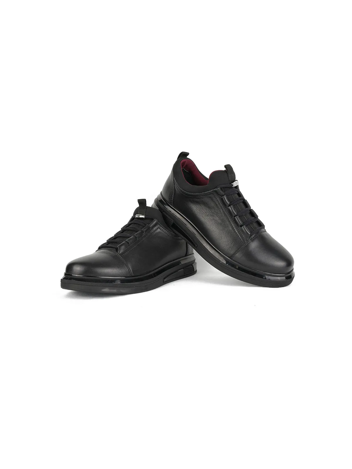 İthal Taban Cilt Deri Sneaker Siyah 3