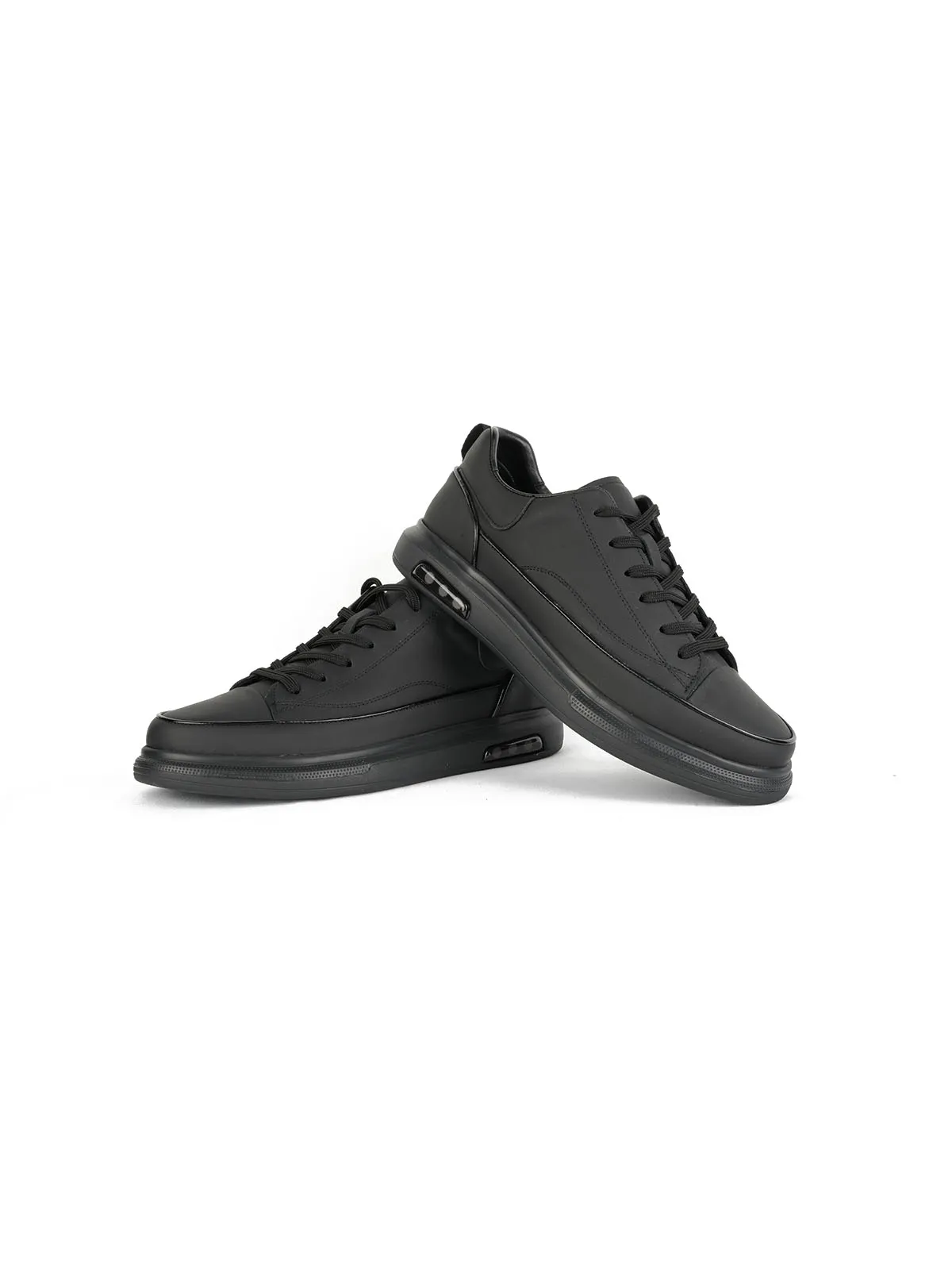 İthal Taban Cilt Deri Sneaker Siyah 3