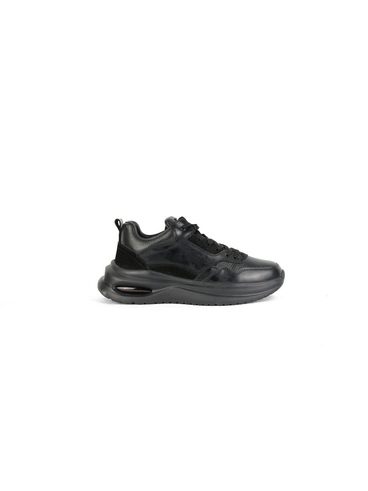 İthal Taban Cilt Deri Sneaker Siyah 1