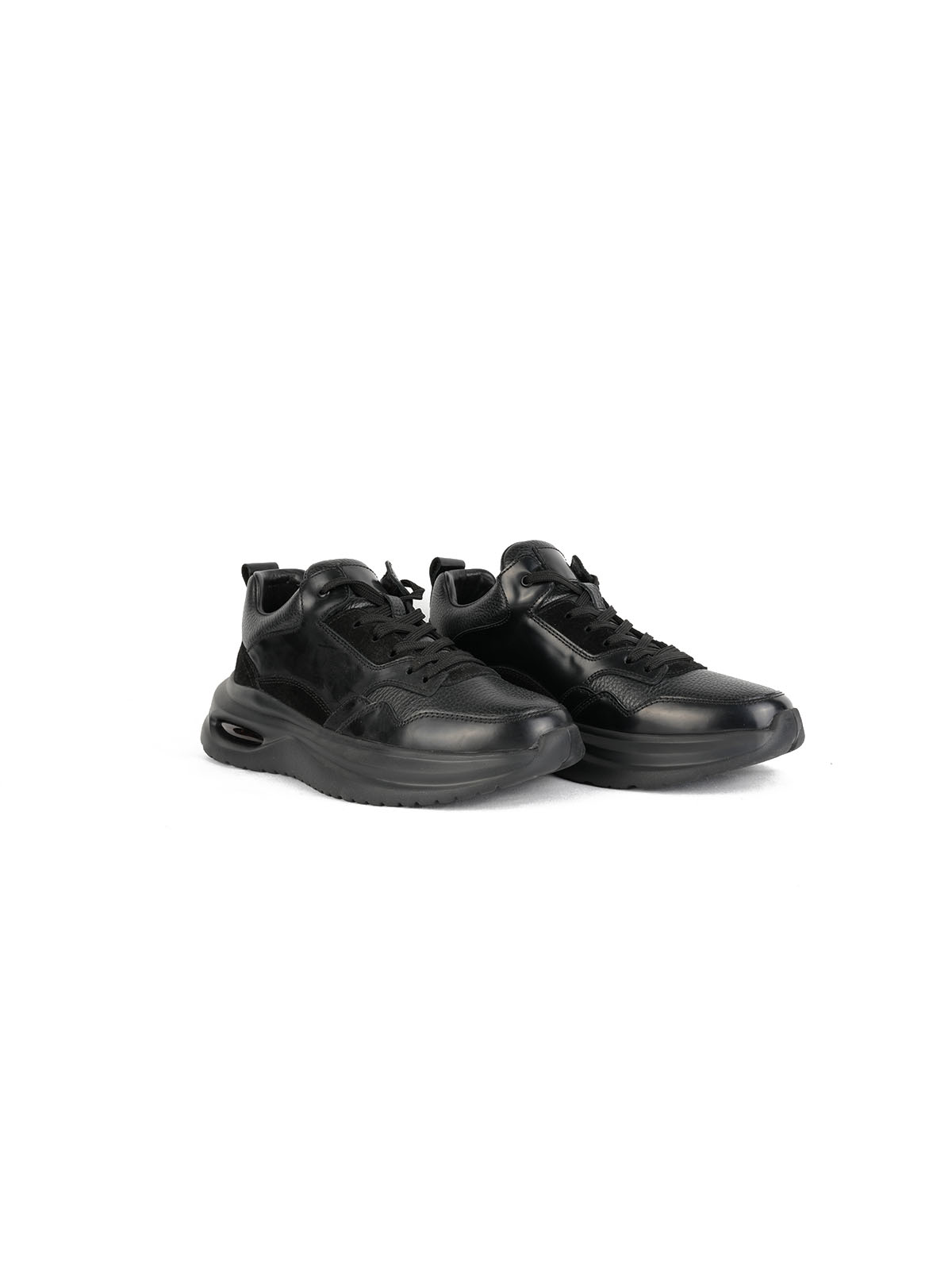İthal Taban Cilt Deri Sneaker Siyah 2